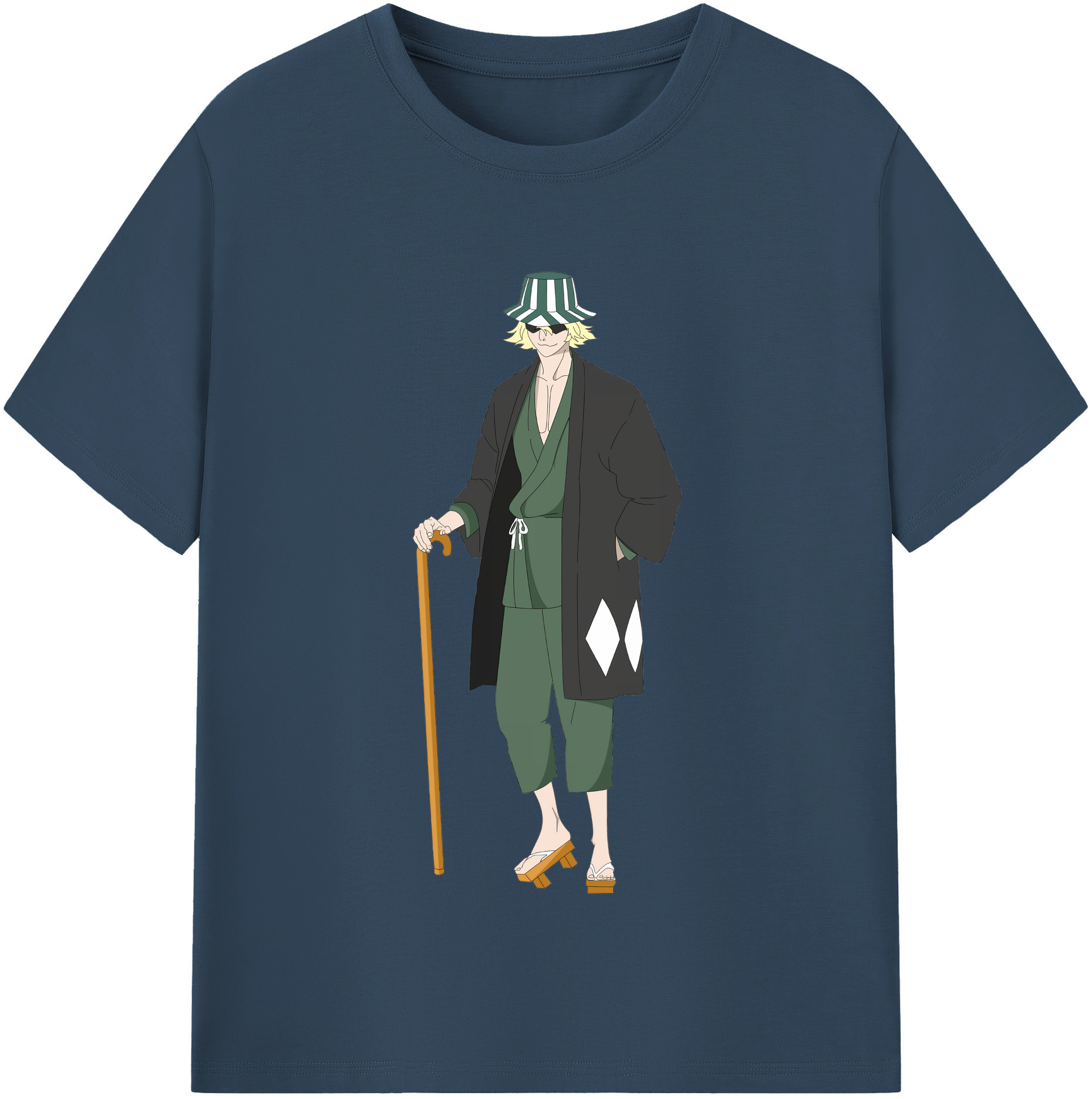 （画像用） "ブリーチ 浦原 喜助（うらはら きすけ） BLEACH Urahara Kisuke " 綿100％半袖Tシャツ（フロントプリント）