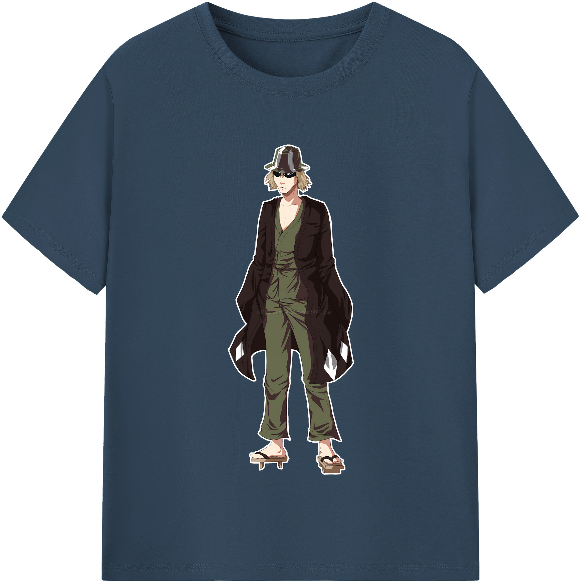 （画像用） "ブリーチ 浦原 喜助（うらはら きすけ） BLEACH Urahara Kisuke " 綿100％半袖Tシャツ（フロントプリント）