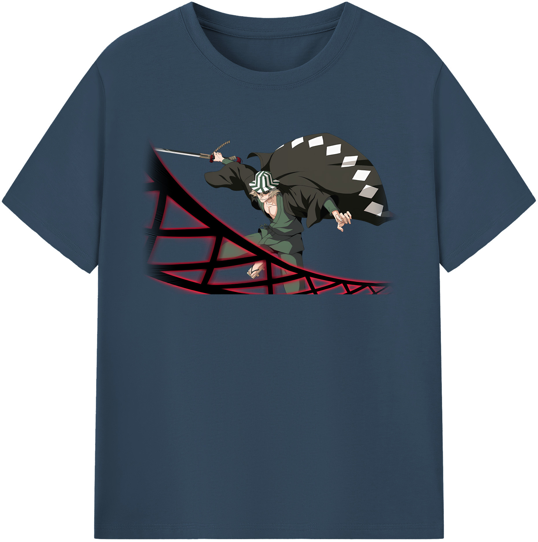 （画像用） "ブリーチ 浦原 喜助（うらはら きすけ） BLEACH Urahara Kisuke " 綿100％半袖Tシャツ（フロントプリント）
