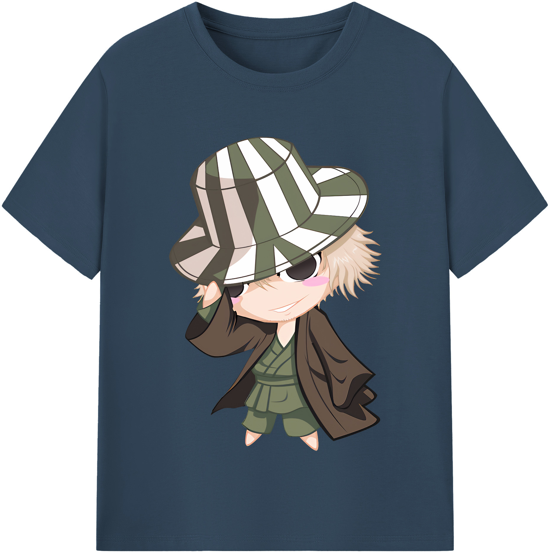 （画像用） "ブリーチ 浦原 喜助（うらはら きすけ） BLEACH Urahara Kisuke " 綿100％半袖Tシャツ（フロントプリント）