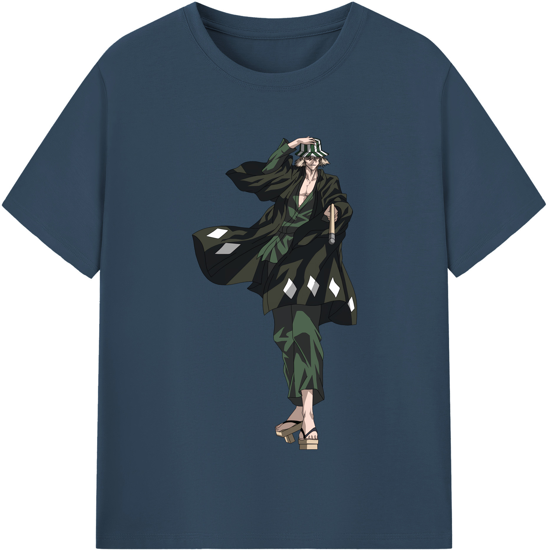 （画像用） "ブリーチ 浦原 喜助（うらはら きすけ） BLEACH Urahara Kisuke " 綿100％半袖Tシャツ（フロントプリント）