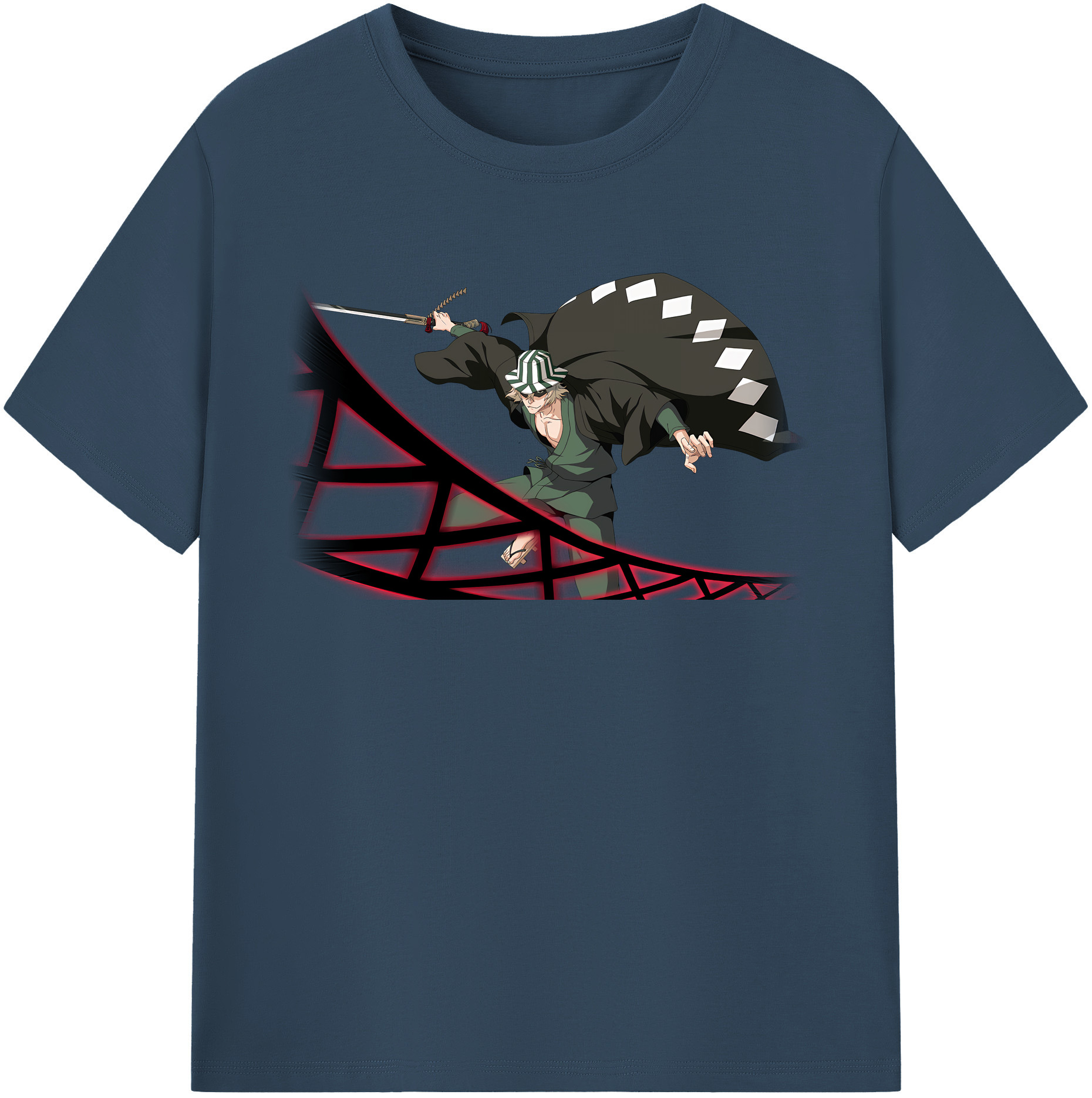 （画像用） "ブリーチ 浦原 喜助（うらはら きすけ） BLEACH Urahara Kisuke " 綿100％半袖Tシャツ（フロントプリント）
