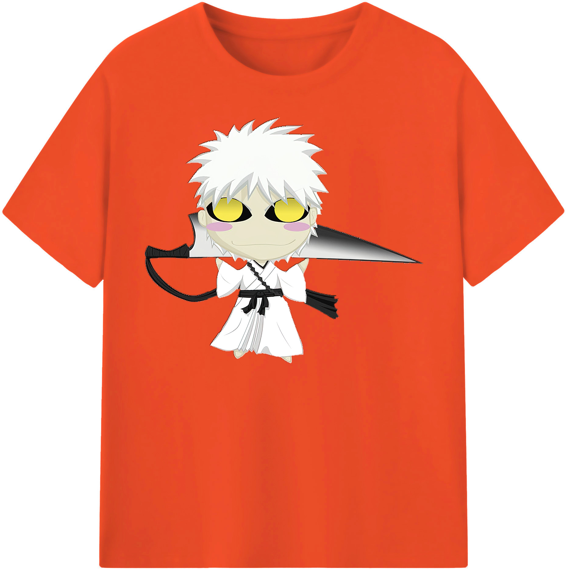 （画像用） ブリーチ 黒崎一護（くろさき いちご）BLEACH Kurosaki Ichigo 綿100％半袖Tシャツ（フロントプリント）