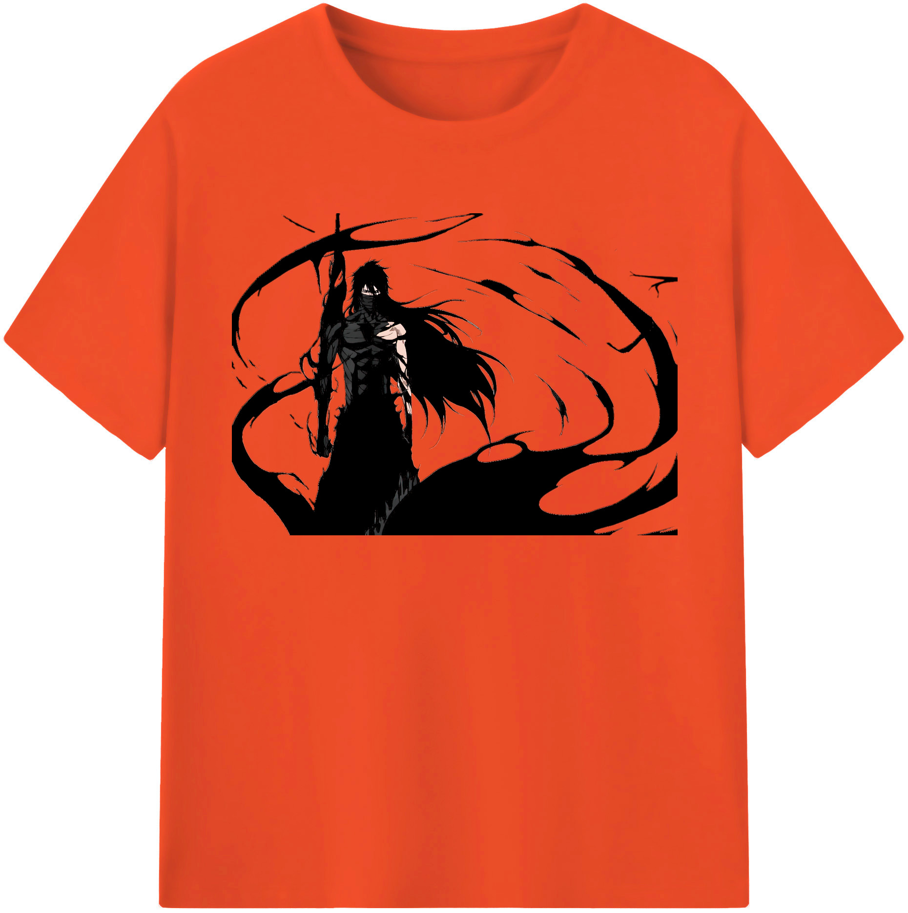 （画像用） ブリーチ 黒崎一護（くろさき いちご）BLEACH Kurosaki Ichigo 綿100％半袖Tシャツ（フロントプリント）