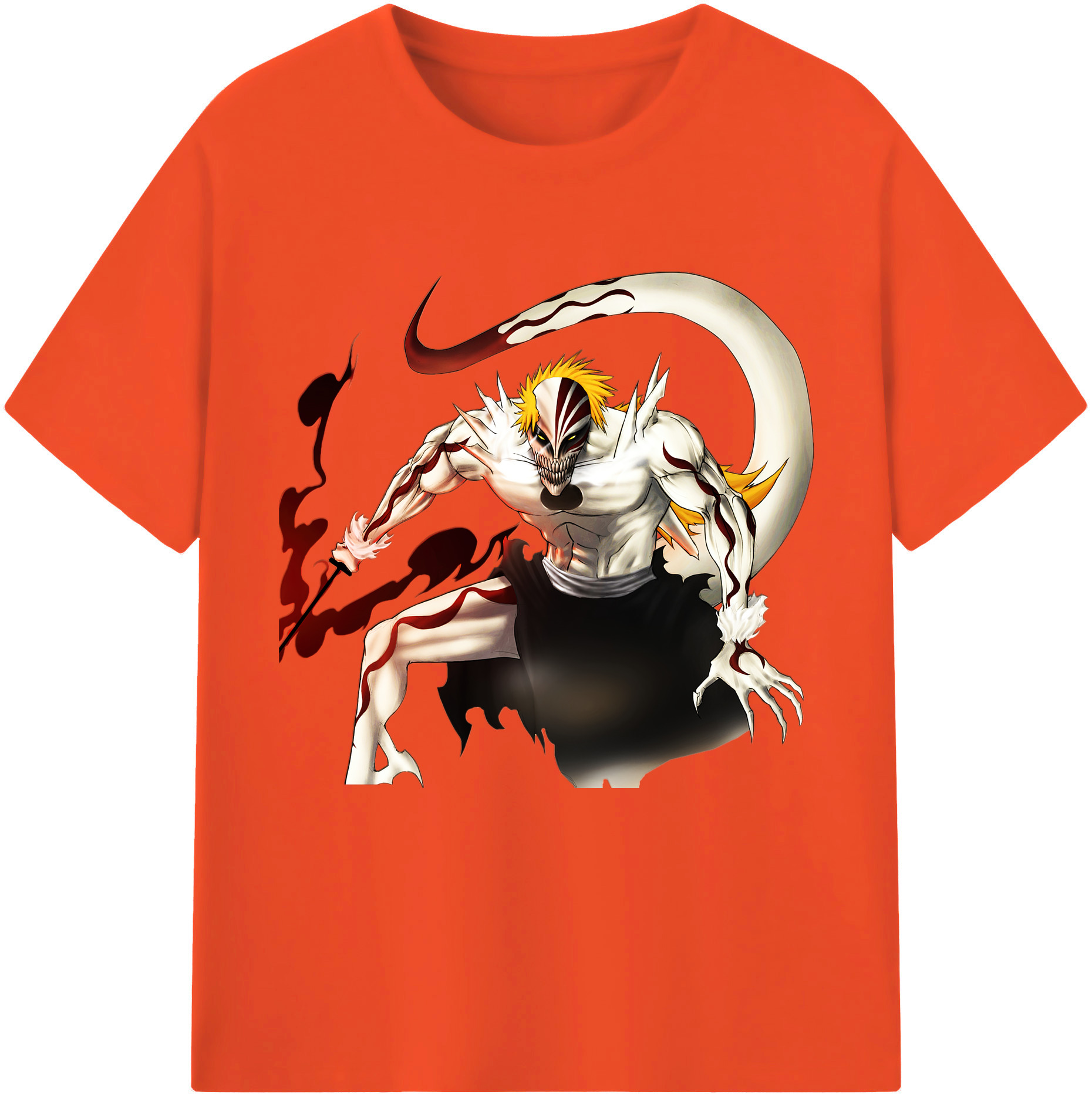 （画像用） ブリーチ 黒崎一護（くろさき いちご）BLEACH Kurosaki Ichigo 綿100％半袖Tシャツ（フロントプリント）