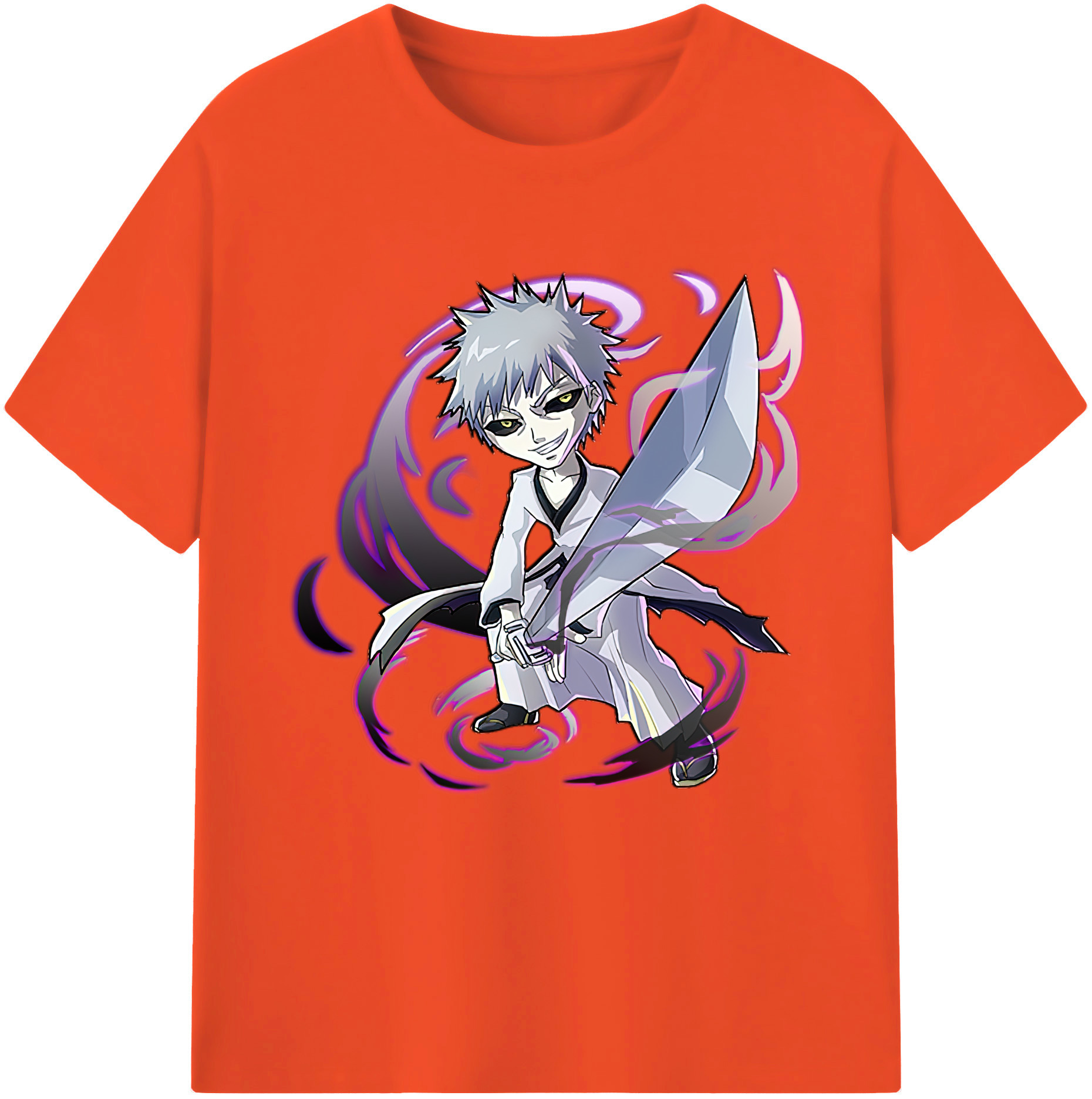 （画像用） ブリーチ 黒崎一護（くろさき いちご）BLEACH Kurosaki Ichigo 綿100％半袖Tシャツ（フロントプリント）