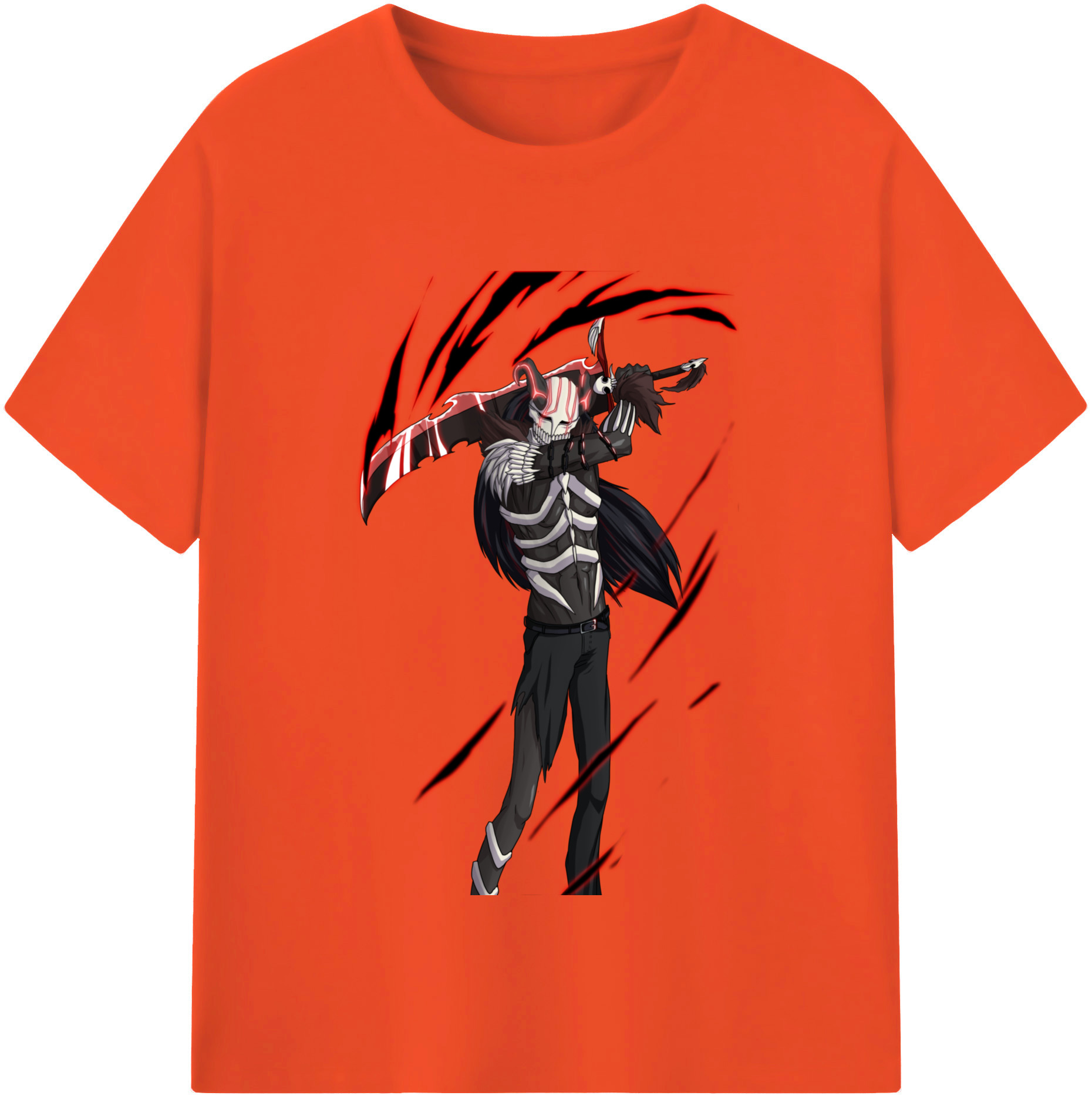 （画像用） ブリーチ 黒崎一護（くろさき いちご）BLEACH Kurosaki Ichigo 綿100％半袖Tシャツ（フロントプリント）