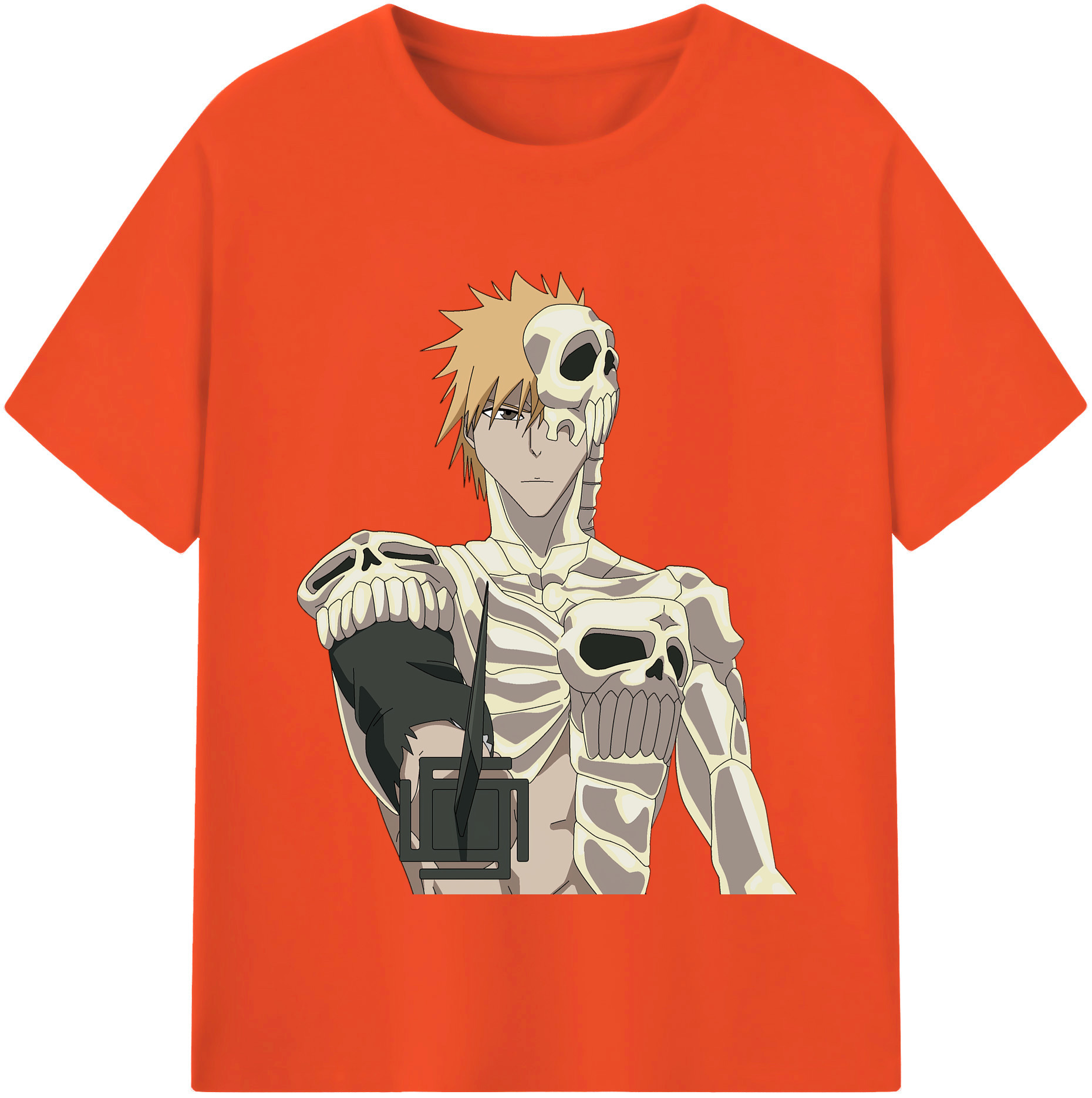 （画像用） ブリーチ 黒崎一護（くろさき いちご）BLEACH Kurosaki Ichigo 綿100％半袖Tシャツ（フロントプリント）