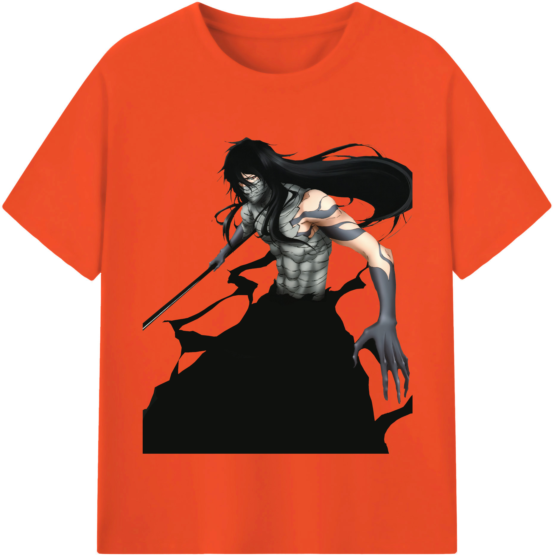 （画像用） ブリーチ 黒崎一護（くろさき いちご）BLEACH Kurosaki Ichigo 綿100％半袖Tシャツ（フロントプリント）