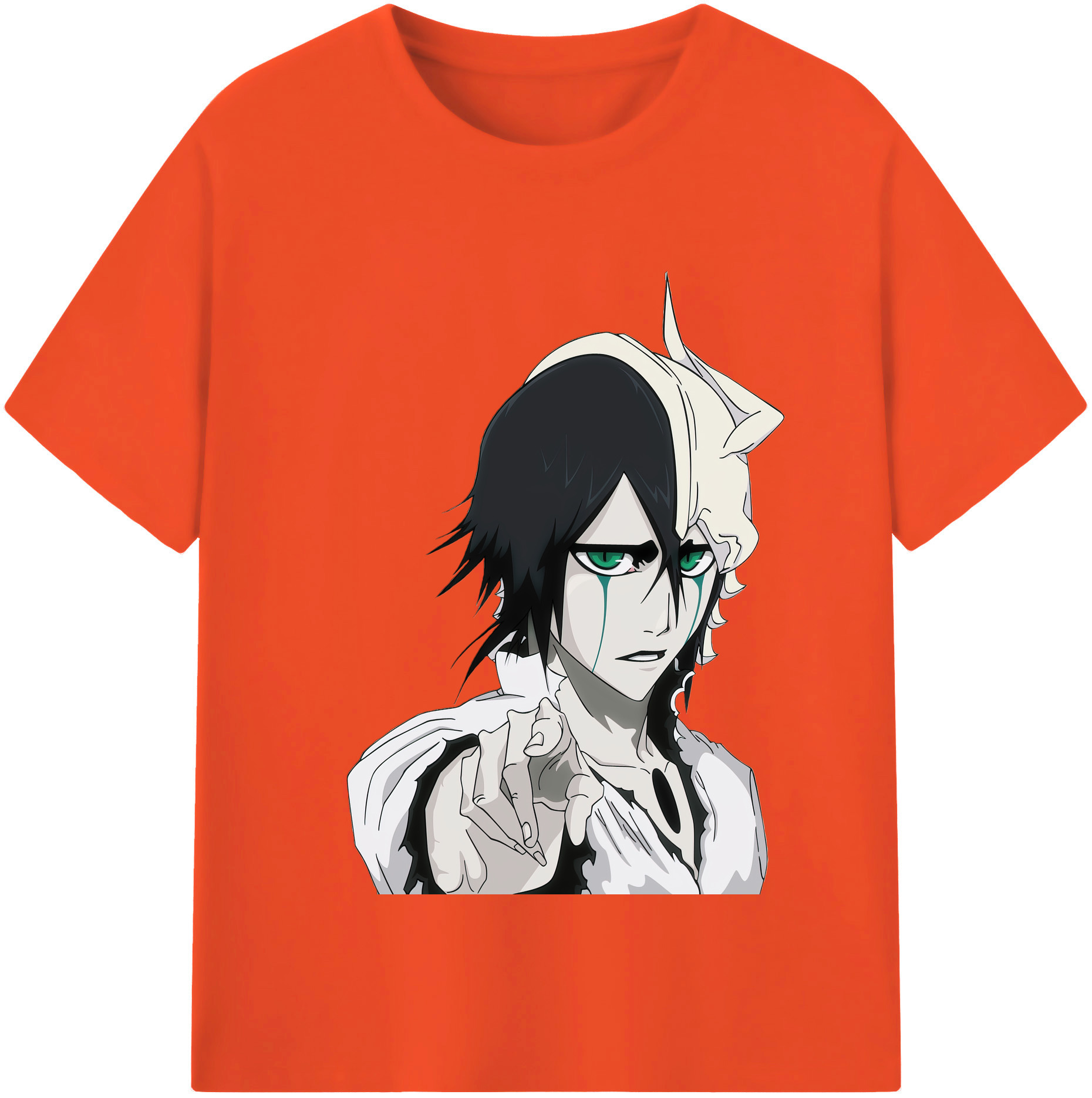（画像用） ブリーチ ウルキオラ·シファー BLEACH Ulquiorra cifer 綿100％半袖Tシャツ（フロントプリント）