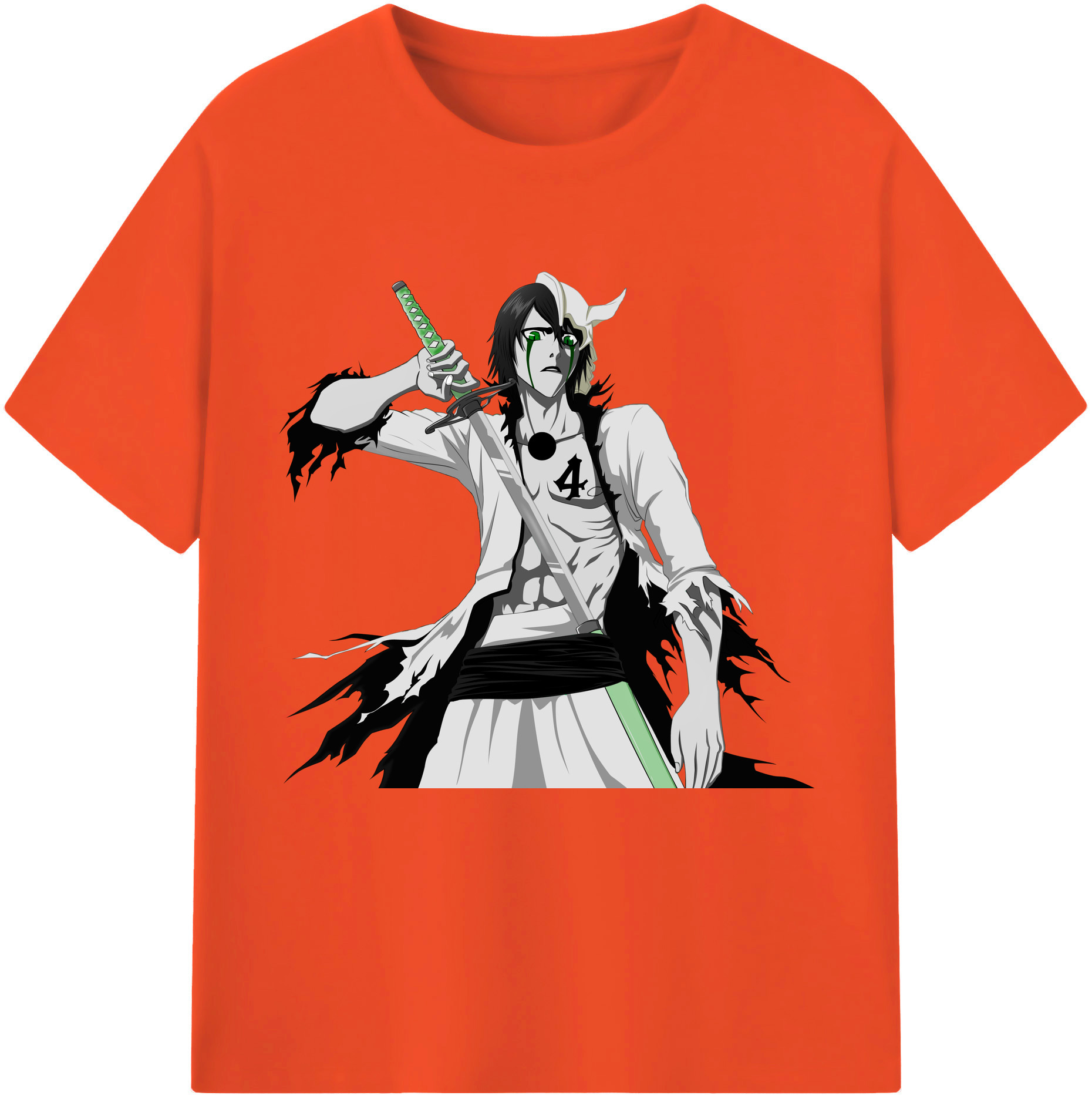 （画像用） ブリーチ ウルキオラ·シファー BLEACH Ulquiorra cifer 綿100％半袖Tシャツ（フロントプリント）