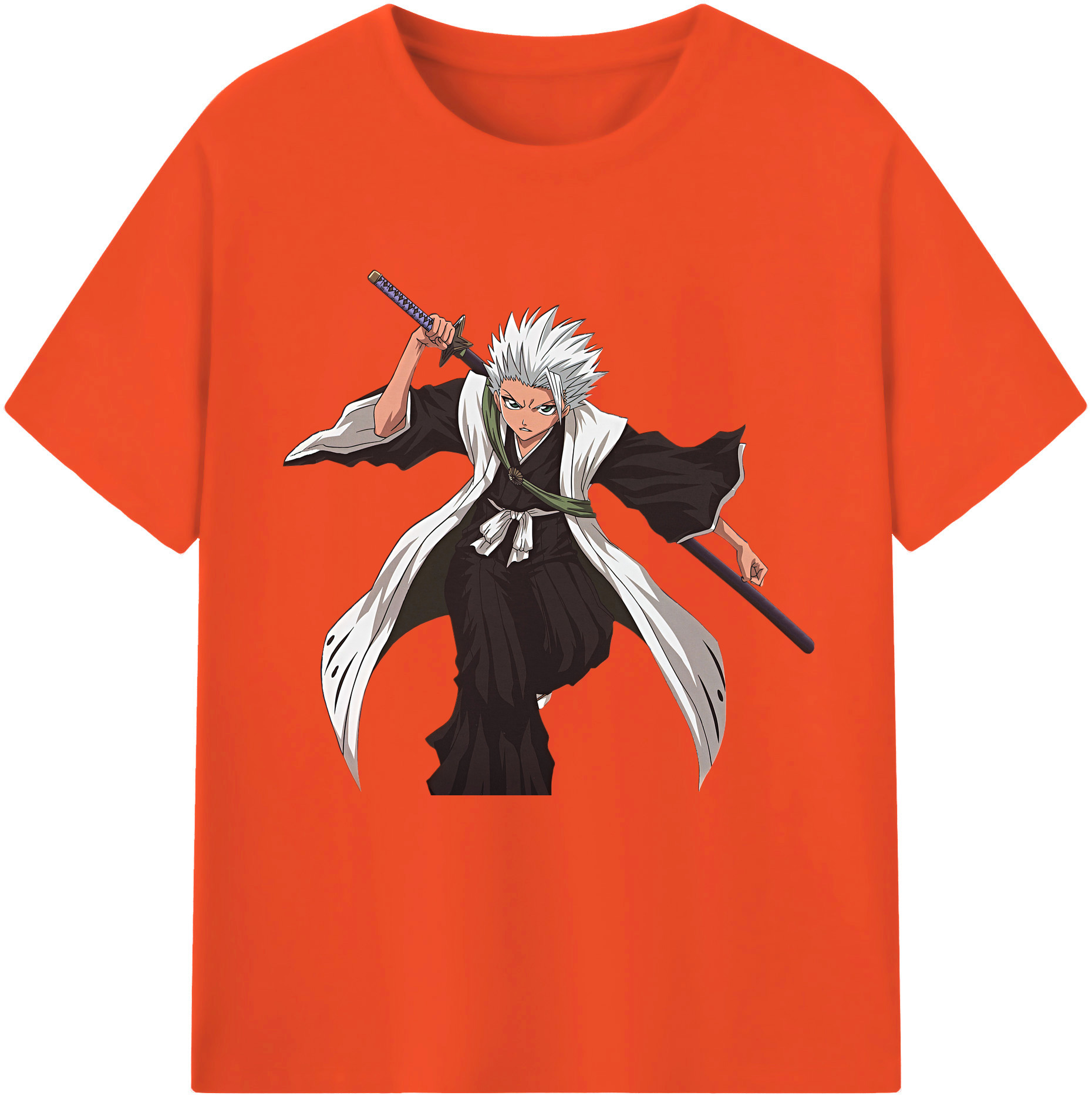 （画像用） ブリーチ 日番谷冬獅郎（ひつがや とうしろう） BLEACH Hitsugaya Toushirou 綿100％半袖Tシャツ（フロントプリント）