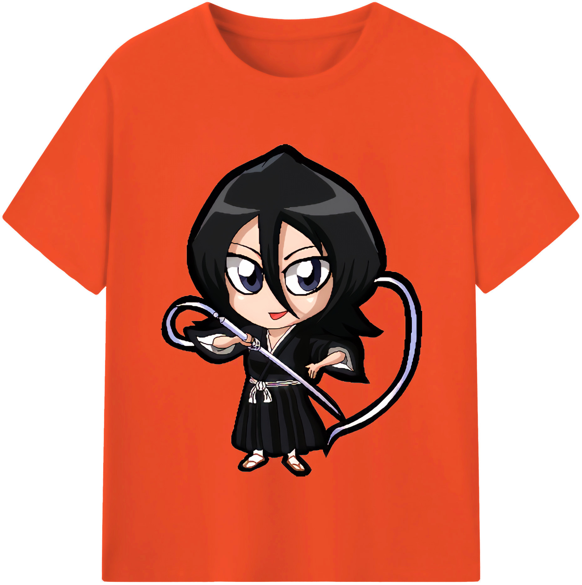 （画像用） ブリーチ 朽木ルキア BLEACH Kuchiki Rukia 綿100％半袖Tシャツ（フロントプリント）