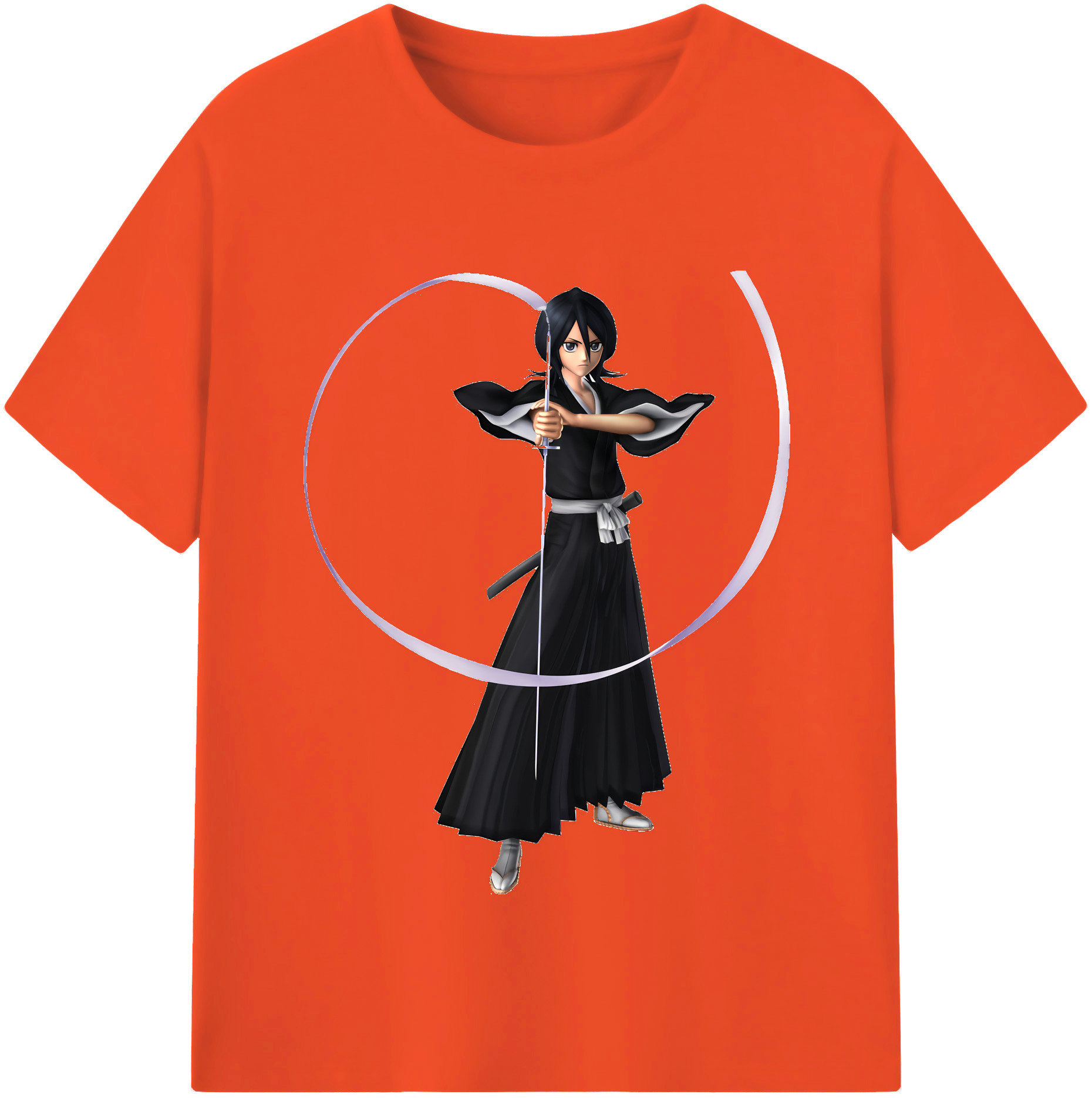 （画像用） ブリーチ 朽木ルキア BLEACH Kuchiki Rukia 綿100％半袖Tシャツ（フロントプリント）