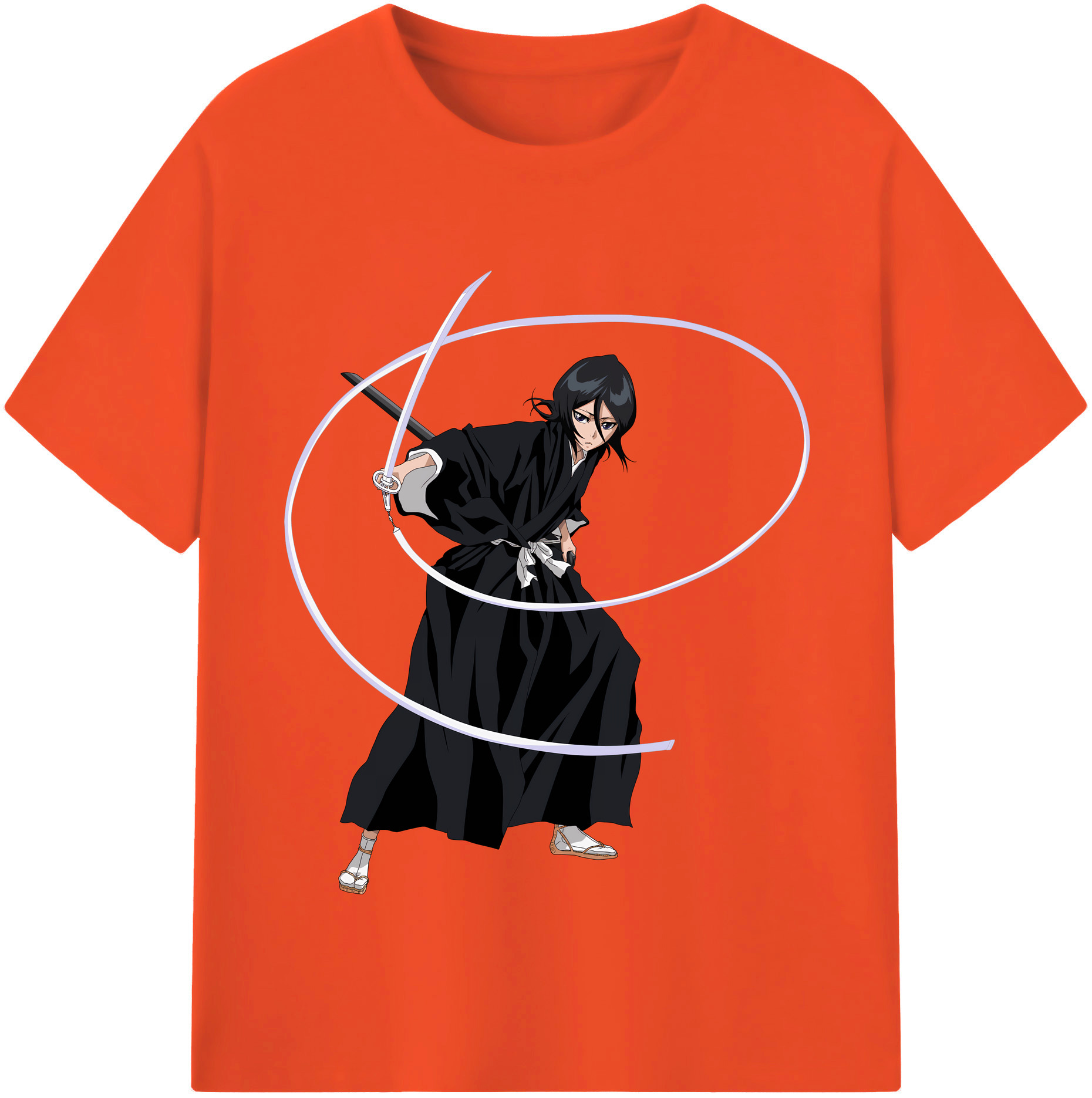 （画像用） ブリーチ 朽木ルキア BLEACH Kuchiki Rukia 綿100％半袖Tシャツ（フロントプリント）