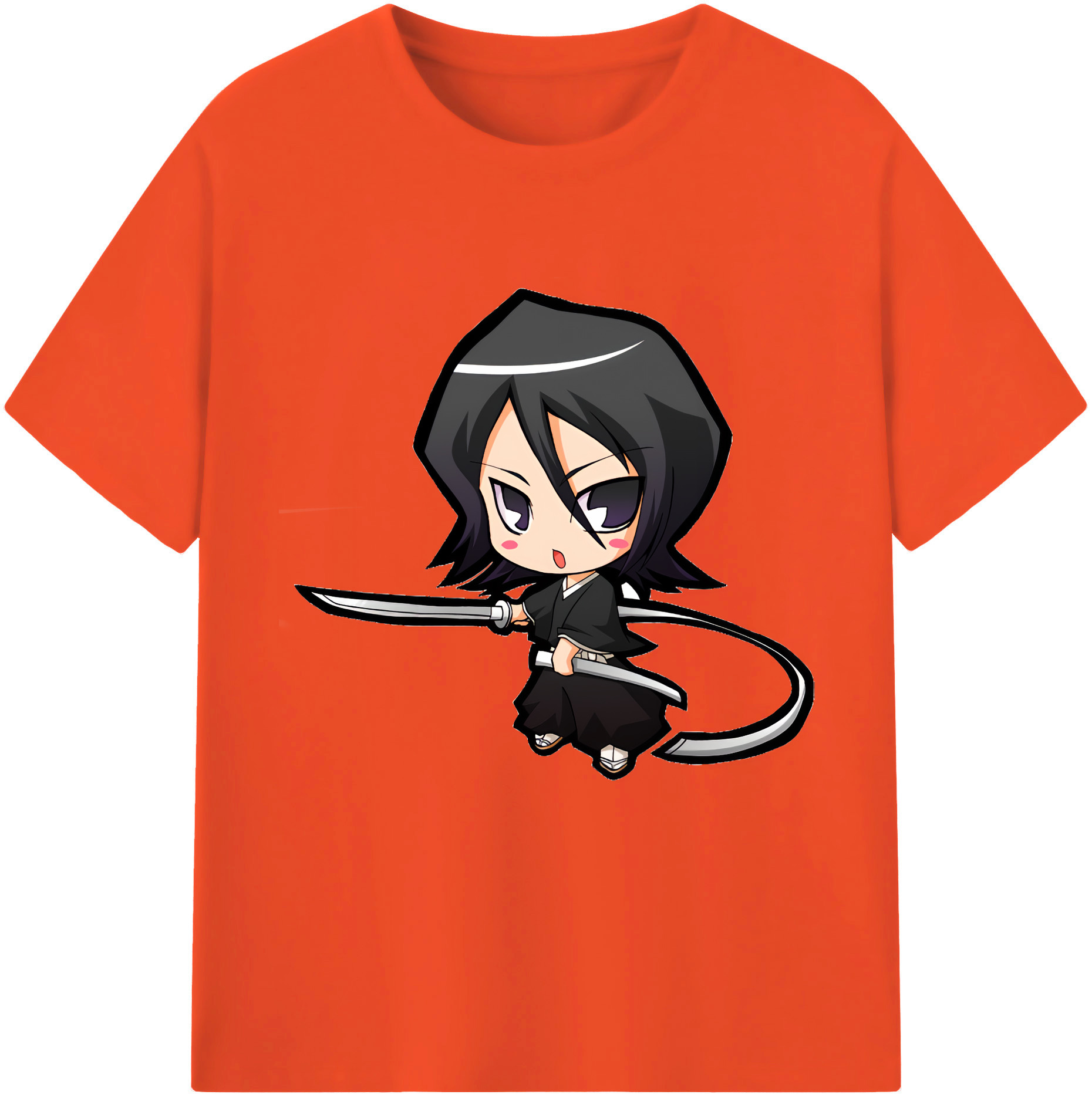 （画像用） ブリーチ 朽木ルキア BLEACH Kuchiki Rukia 綿100％半袖Tシャツ（フロントプリント）