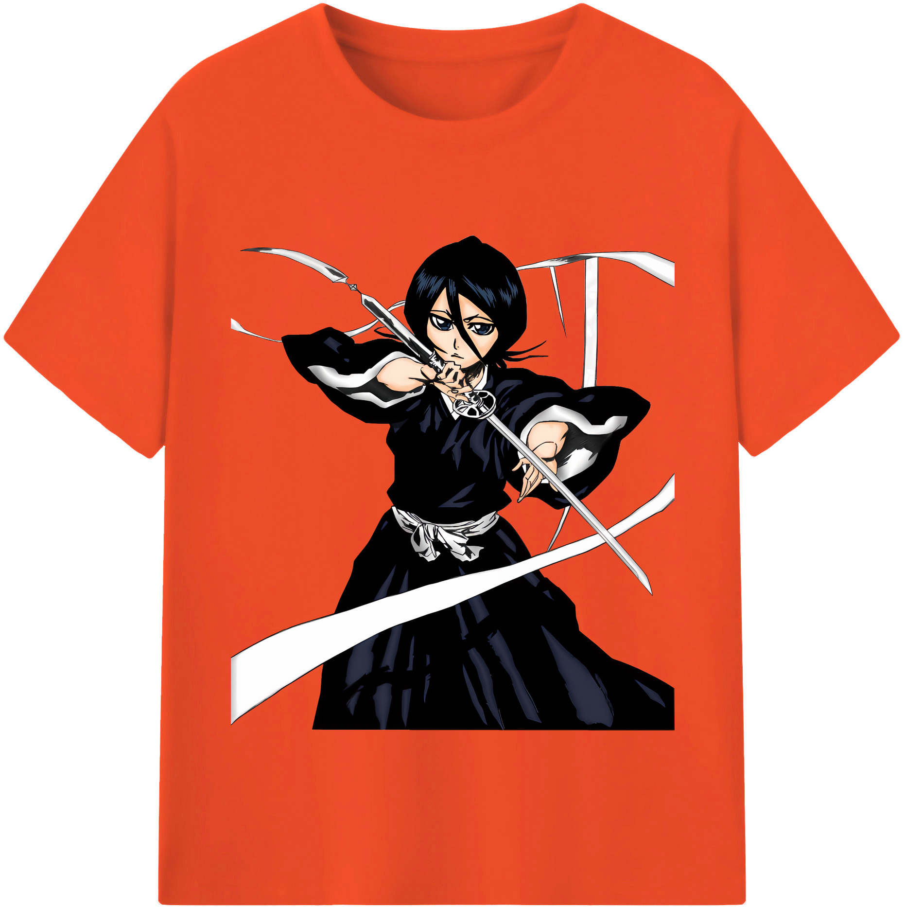 （画像用） ブリーチ 朽木ルキア BLEACH Kuchiki Rukia 綿100％半袖Tシャツ（フロントプリント）