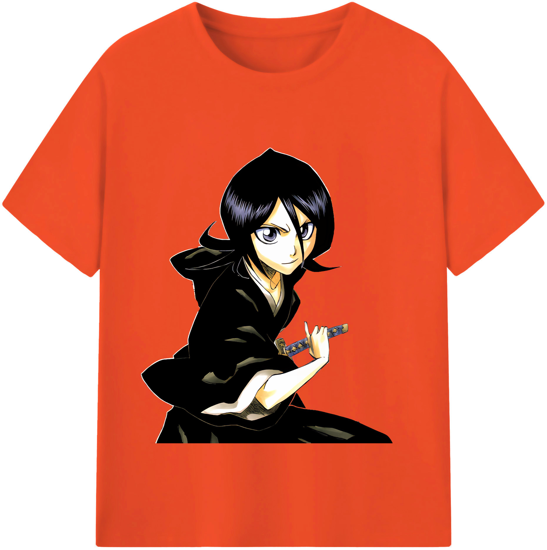 （画像用） ブリーチ 朽木ルキア BLEACH Kuchiki Rukia 綿100％半袖Tシャツ（フロントプリント）