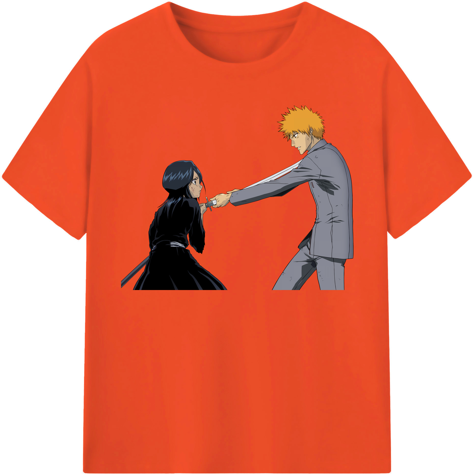 （画像用） ブリーチ 朽木ルキア BLEACH Kuchiki Rukia 綿100％半袖Tシャツ（フロントプリント）