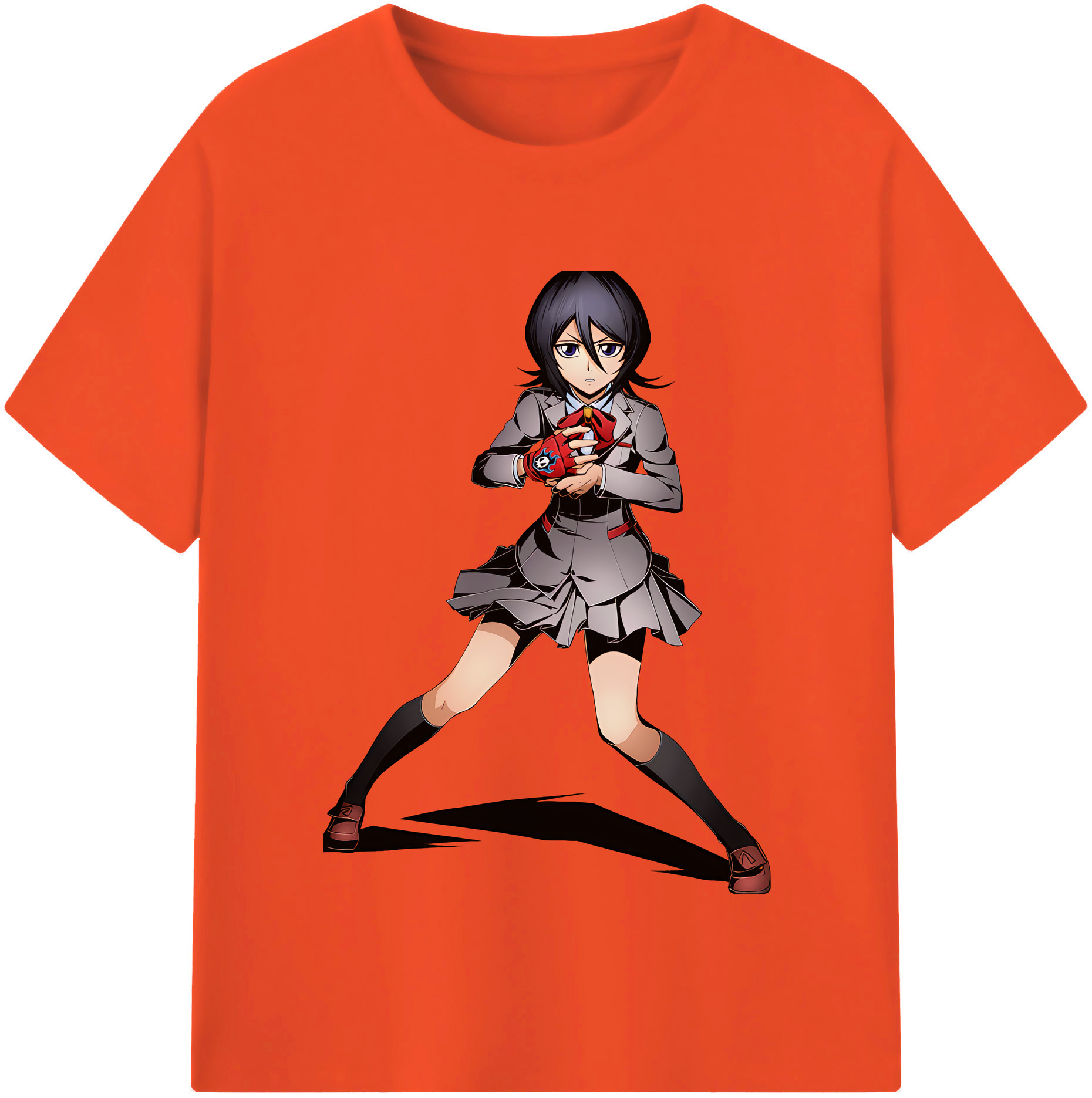 （画像用） ブリーチ 朽木ルキア BLEACH Kuchiki Rukia 綿100％半袖Tシャツ（フロントプリント）