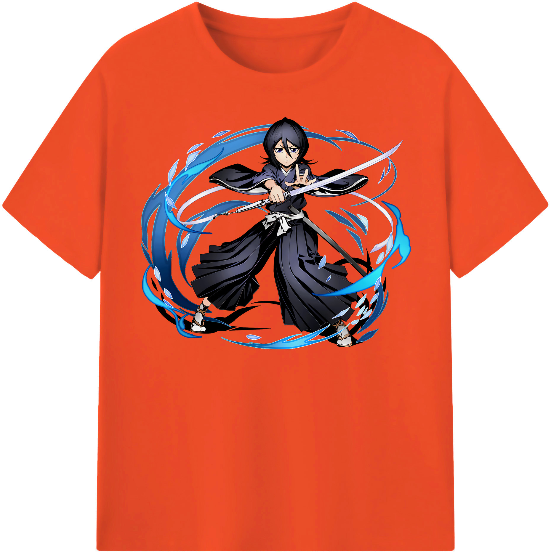 （画像用） ブリーチ 朽木ルキア BLEACH Kuchiki Rukia 綿100％半袖Tシャツ（フロントプリント）