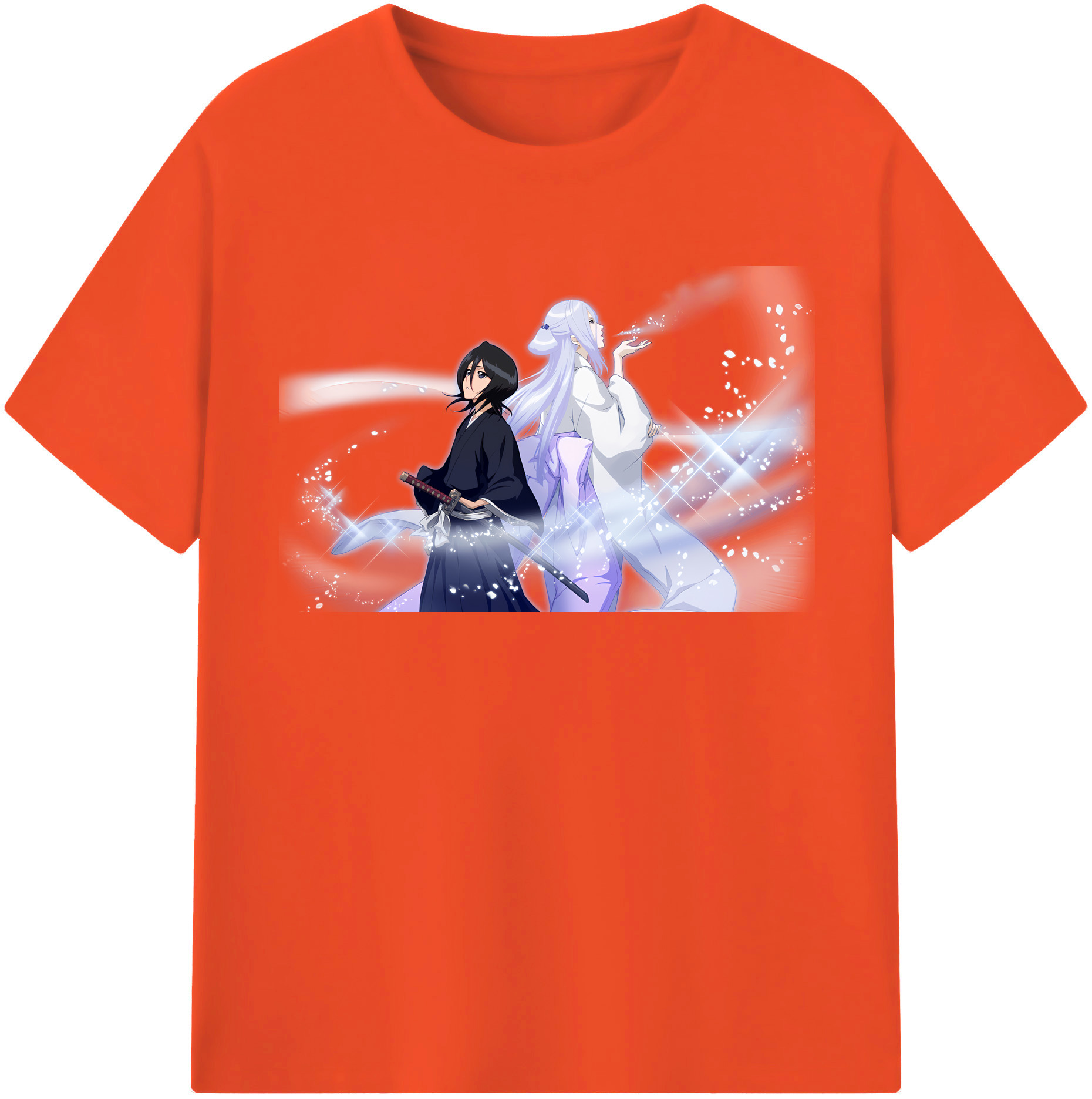 （画像用） ブリーチ 朽木ルキア BLEACH Kuchiki Rukia 綿100％半袖Tシャツ（フロントプリント）