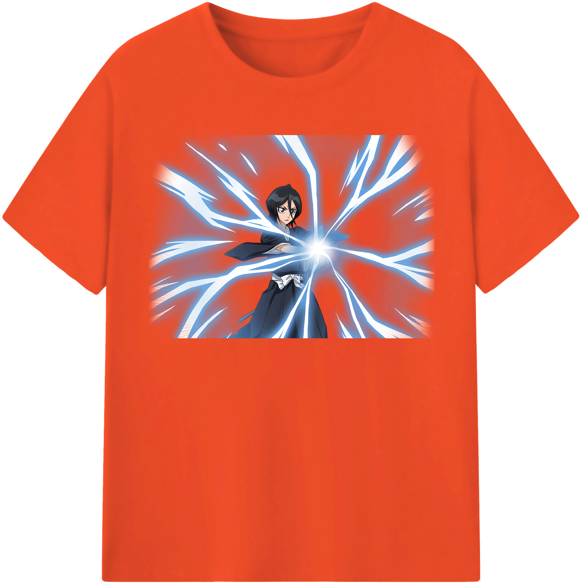 （画像用） ブリーチ 朽木ルキア BLEACH Kuchiki Rukia 綿100％半袖Tシャツ（フロントプリント）