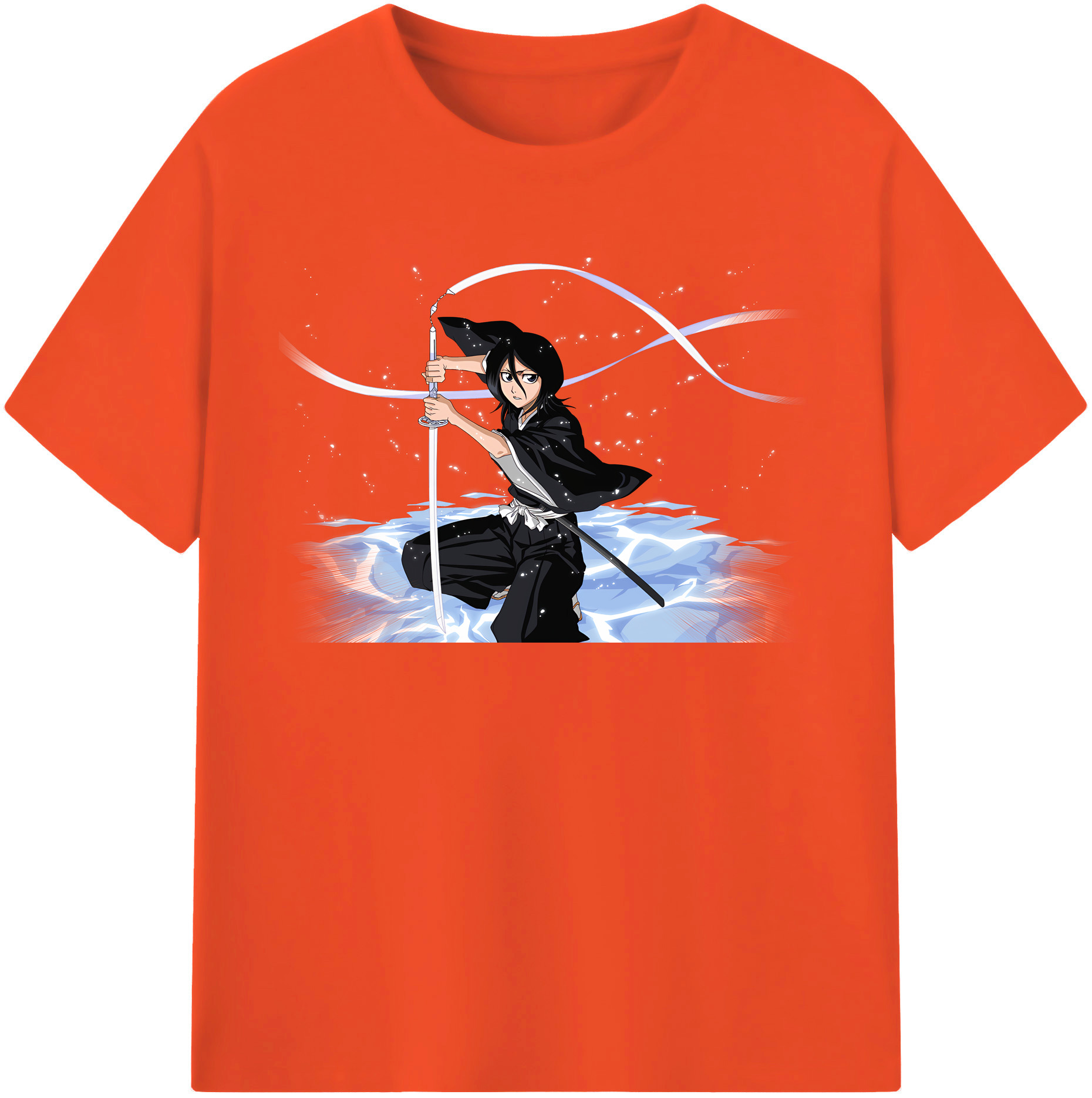 （画像用） ブリーチ 朽木ルキア BLEACH Kuchiki Rukia 綿100％半袖Tシャツ（フロントプリント）