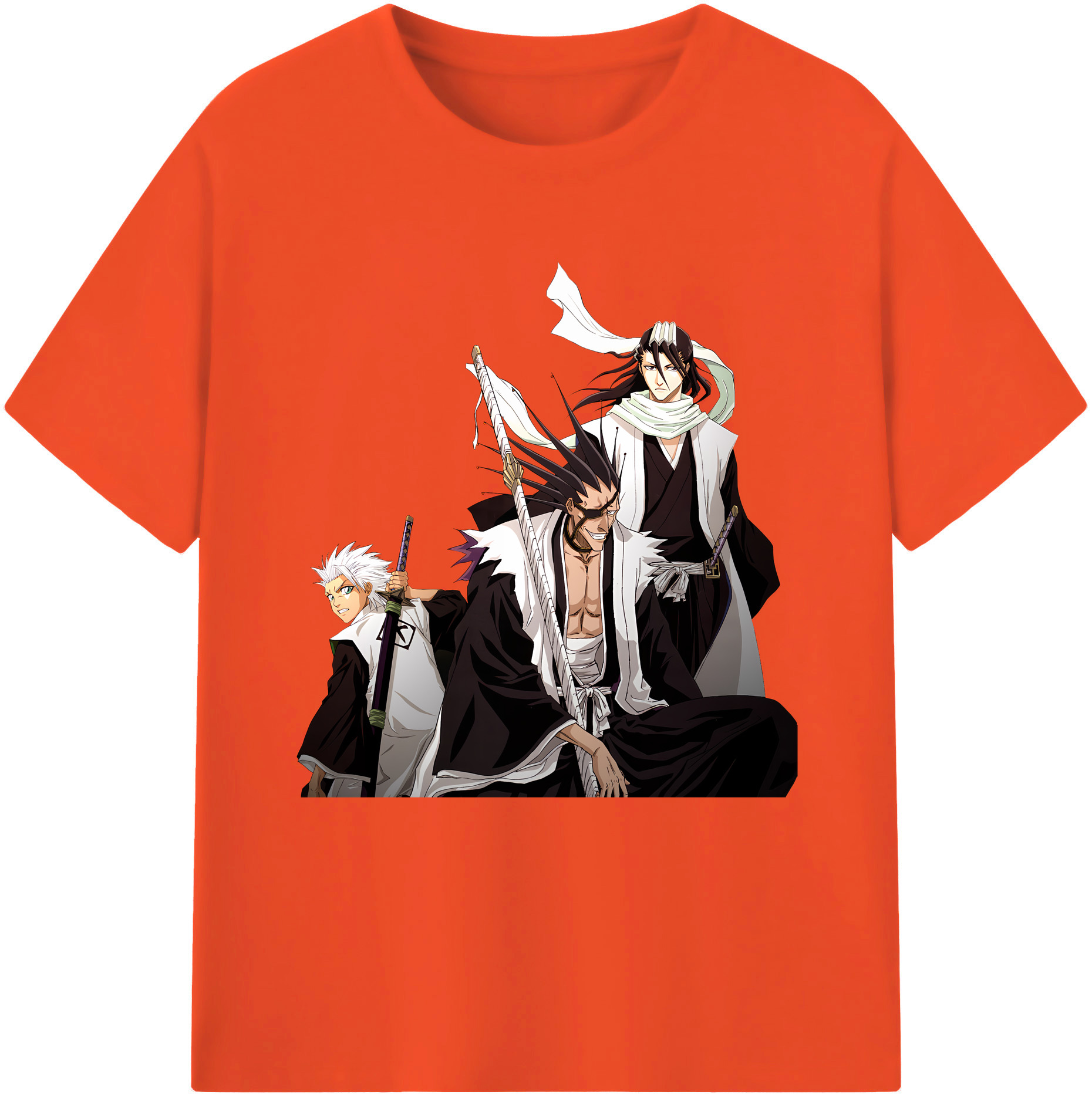 （画像用） ブリーチ ざらき けんぱち BLEACH Zaraki Kenpachi 綿100％半袖Tシャツ（フロントプリント）