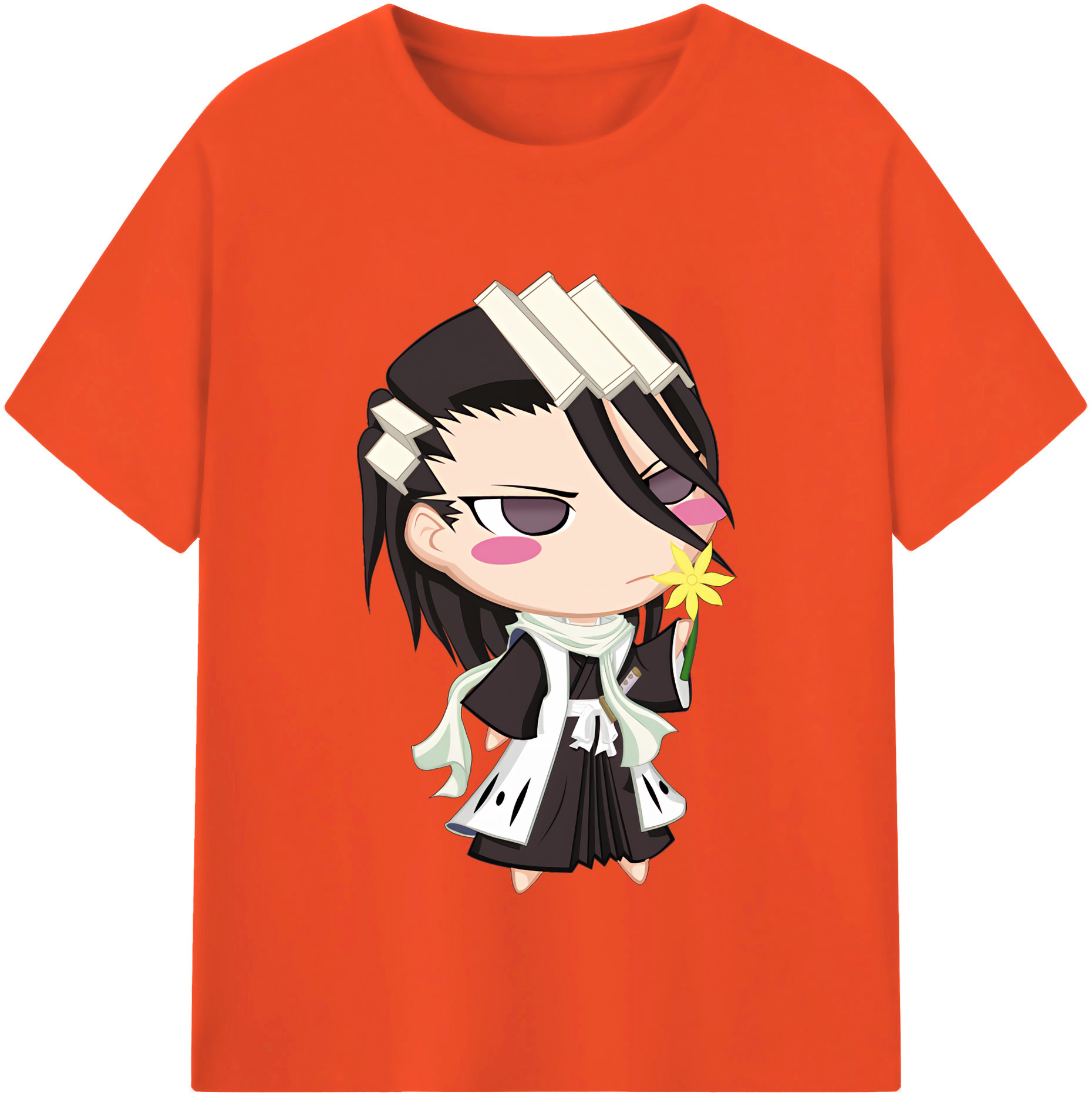 （画像用） ブリーチ くちき びゃくや BLEACH Kuchiki Byakuya 綿100％半袖Tシャツ（フロントプリント）