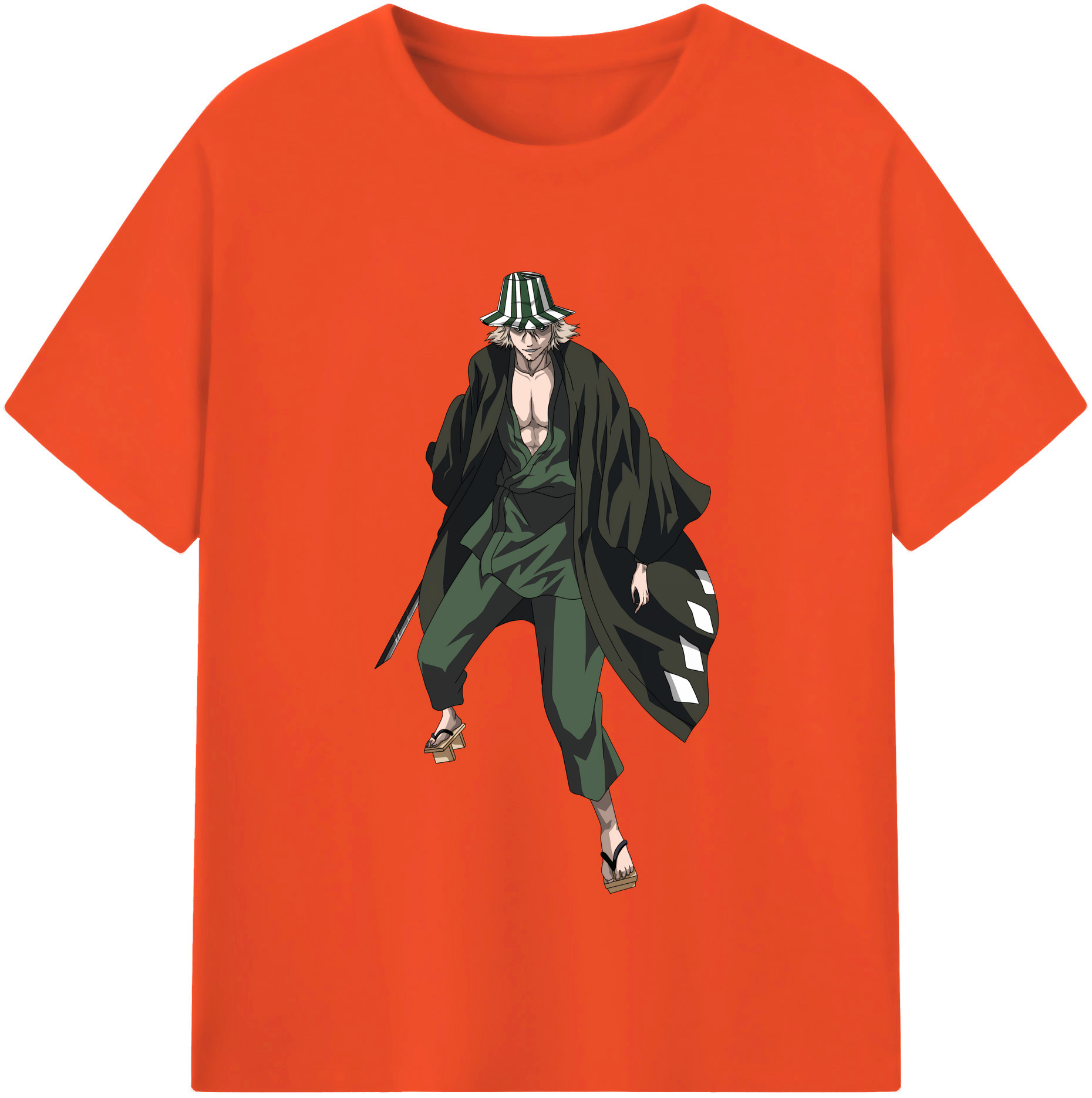 （画像用） "ブリーチ 浦原 喜助（うらはら きすけ） BLEACH Urahara Kisuke " 綿100％半袖Tシャツ（フロントプリント）
