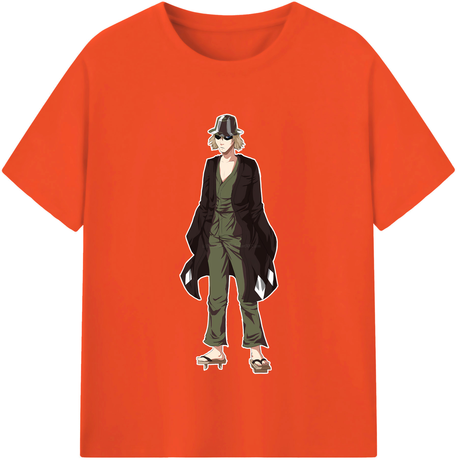 （画像用） "ブリーチ 浦原 喜助（うらはら きすけ） BLEACH Urahara Kisuke " 綿100％半袖Tシャツ（フロントプリント）