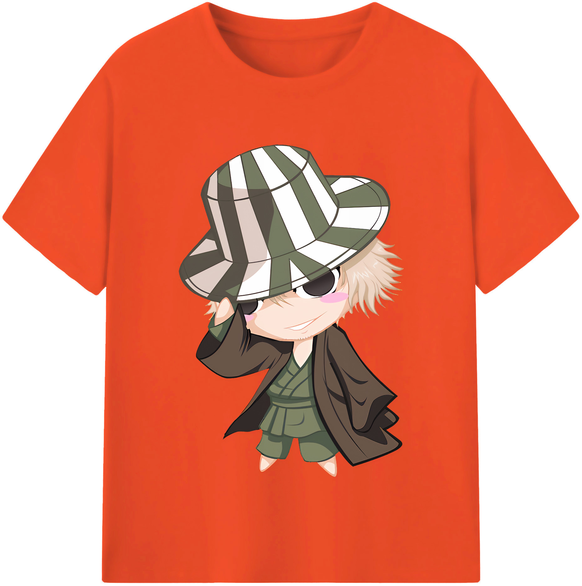 （画像用） "ブリーチ 浦原 喜助（うらはら きすけ） BLEACH Urahara Kisuke " 綿100％半袖Tシャツ（フロントプリント）