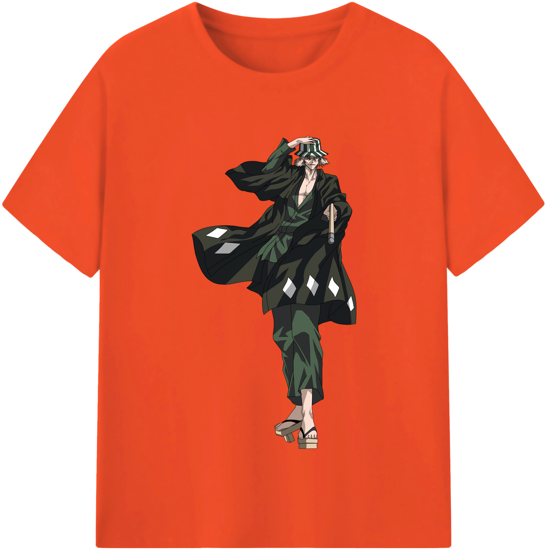 （画像用） "ブリーチ 浦原 喜助（うらはら きすけ） BLEACH Urahara Kisuke " 綿100％半袖Tシャツ（フロントプリント）