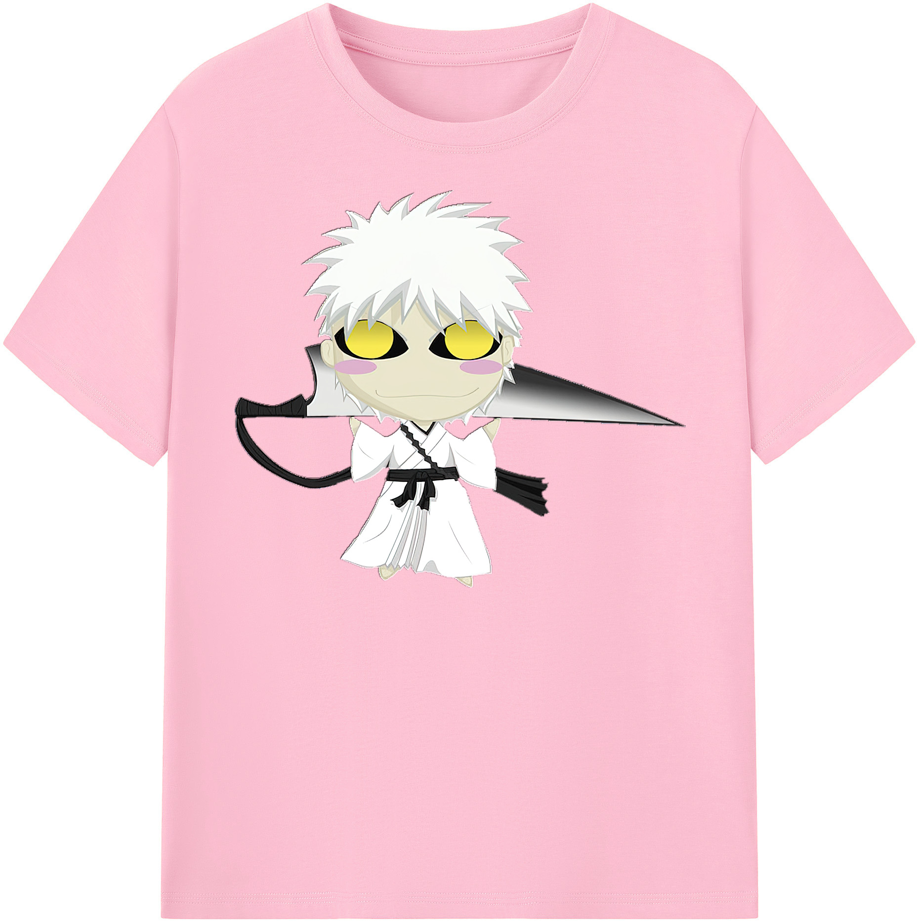 （画像用） ブリーチ 黒崎一護（くろさき いちご）BLEACH Kurosaki Ichigo 綿100％半袖Tシャツ（フロントプリント）