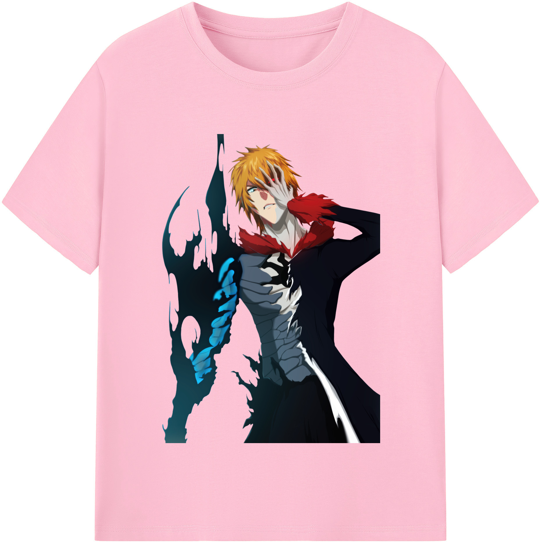 （画像用） ブリーチ 黒崎一護（くろさき いちご）BLEACH Kurosaki Ichigo 綿100％半袖Tシャツ（フロントプリント）