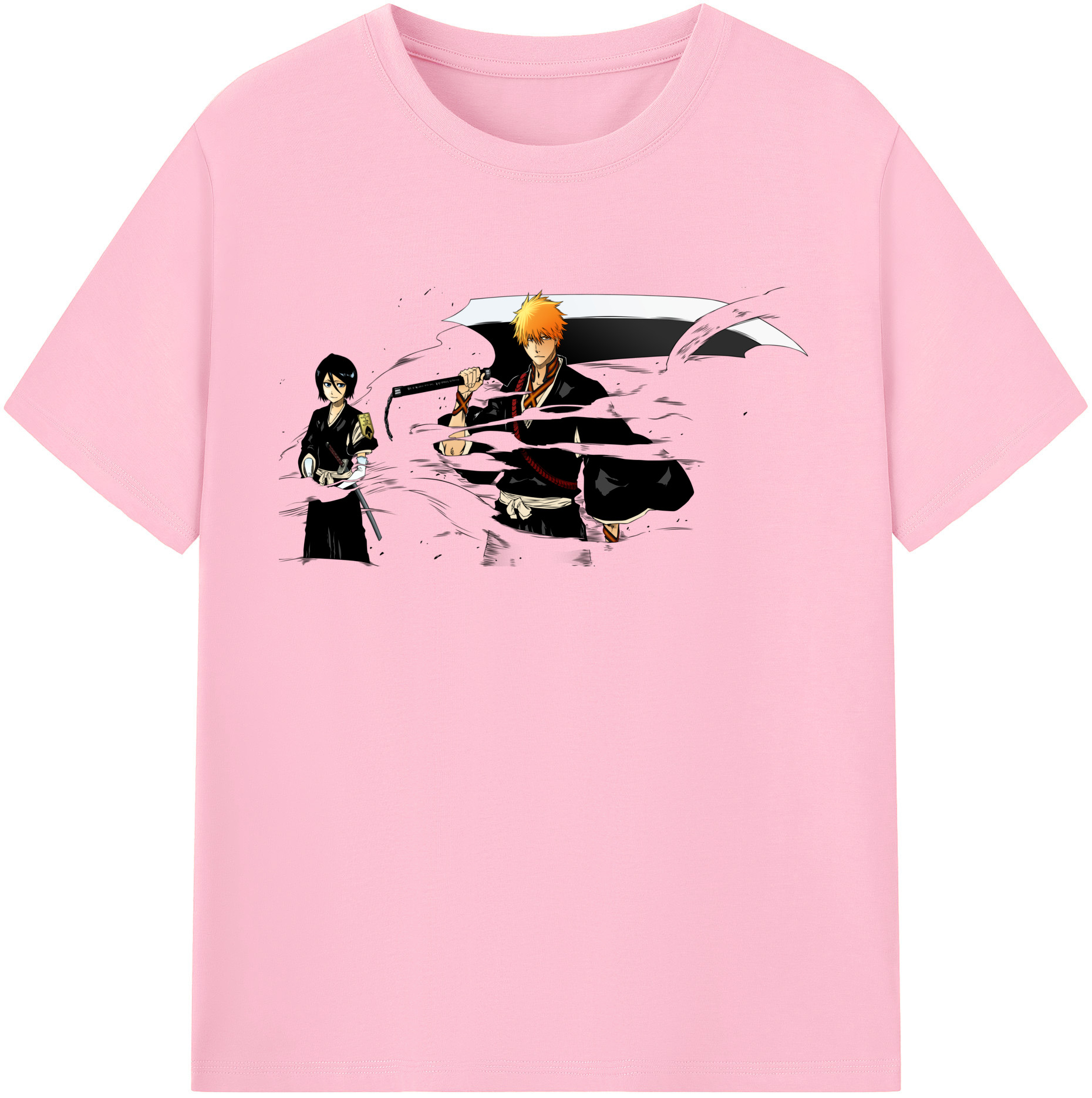 （画像用） ブリーチ 黒崎一護（くろさき いちご）BLEACH Kurosaki Ichigo 綿100％半袖Tシャツ（フロントプリント）