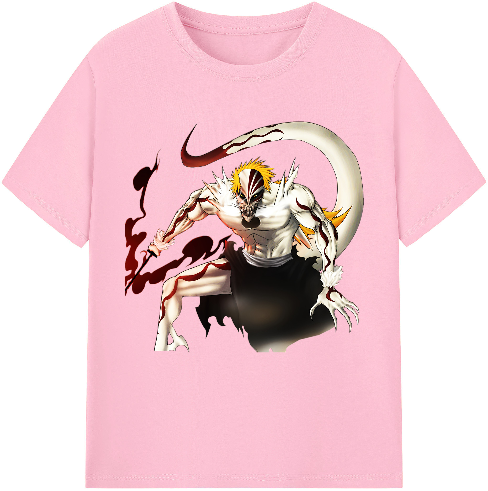 （画像用） ブリーチ 黒崎一護（くろさき いちご）BLEACH Kurosaki Ichigo 綿100％半袖Tシャツ（フロントプリント）