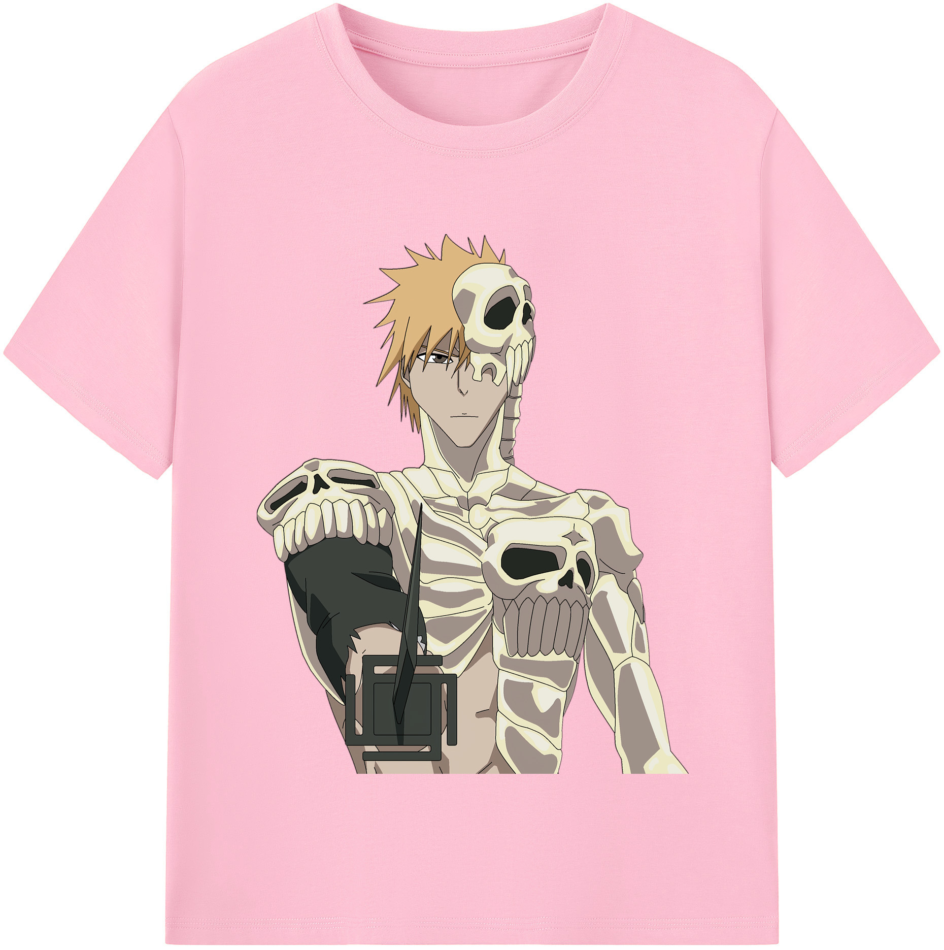 （画像用） ブリーチ 黒崎一護（くろさき いちご）BLEACH Kurosaki Ichigo 綿100％半袖Tシャツ（フロントプリント）