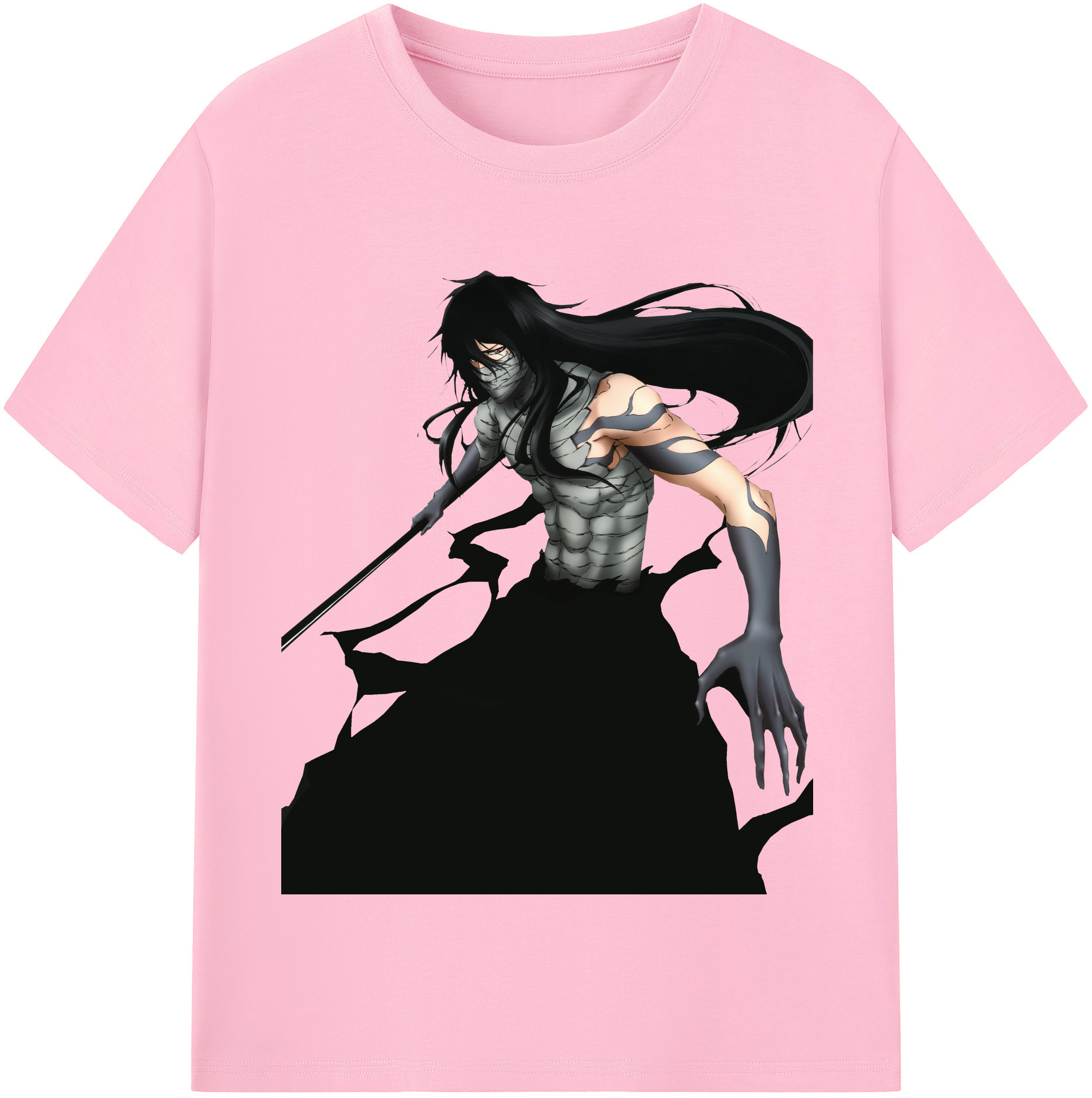 （画像用） ブリーチ 黒崎一護（くろさき いちご）BLEACH Kurosaki Ichigo 綿100％半袖Tシャツ（フロントプリント）