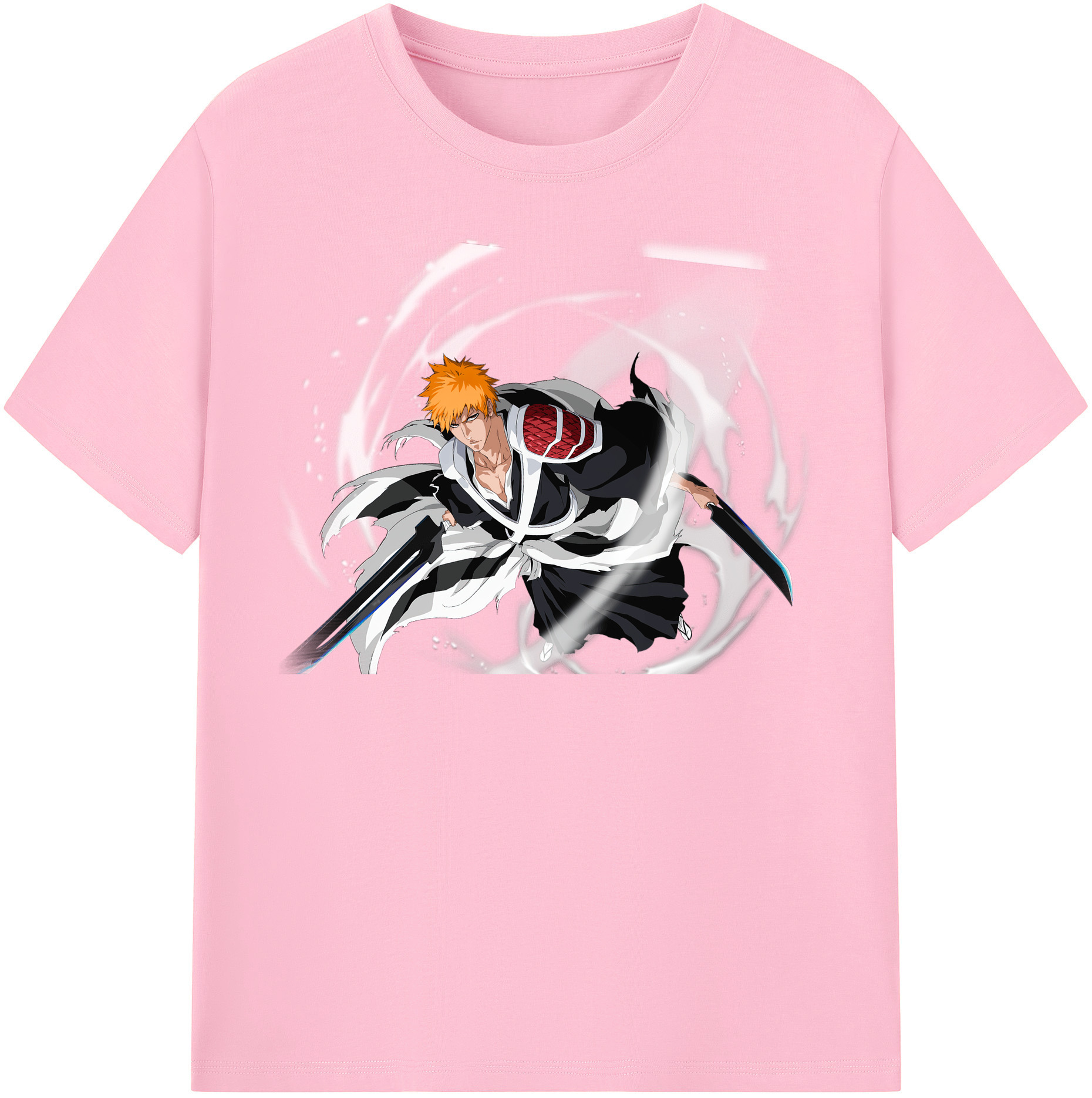 （画像用） ブリーチ 黒崎一護（くろさき いちご）BLEACH Kurosaki Ichigo 綿100％半袖Tシャツ（フロントプリント）