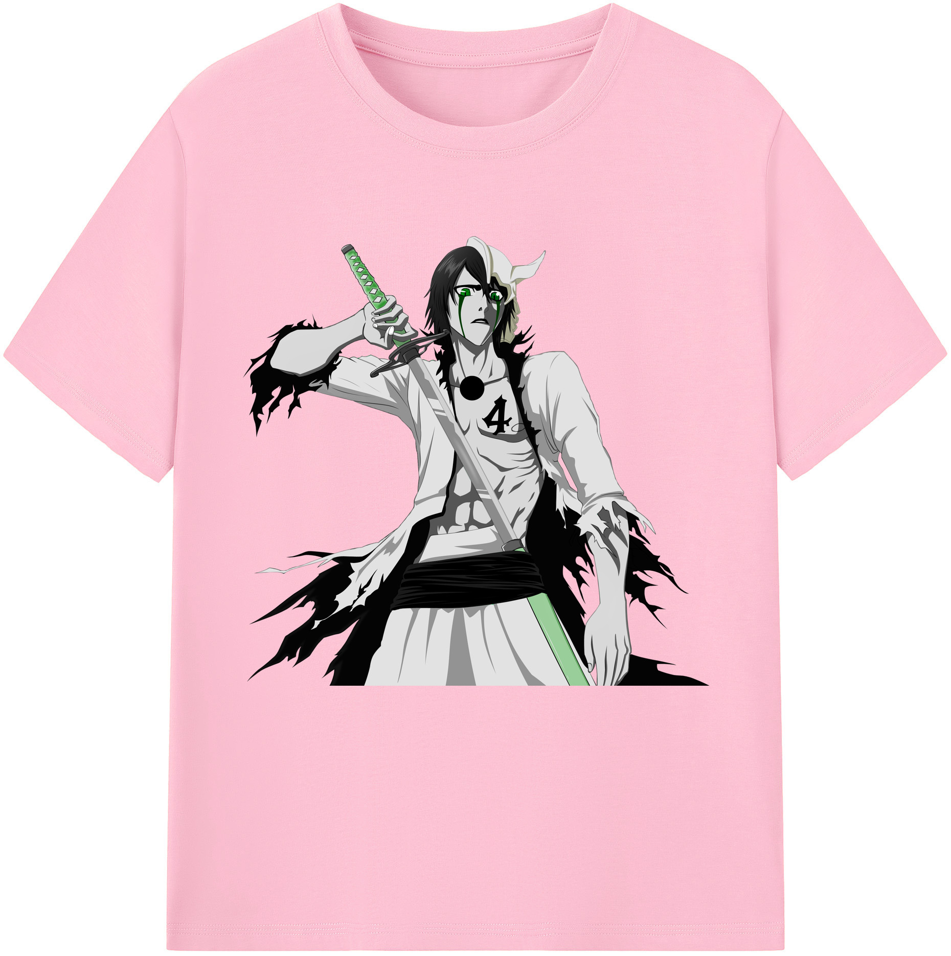 （画像用） ブリーチ ウルキオラ·シファー BLEACH Ulquiorra cifer 綿100％半袖Tシャツ（フロントプリント）