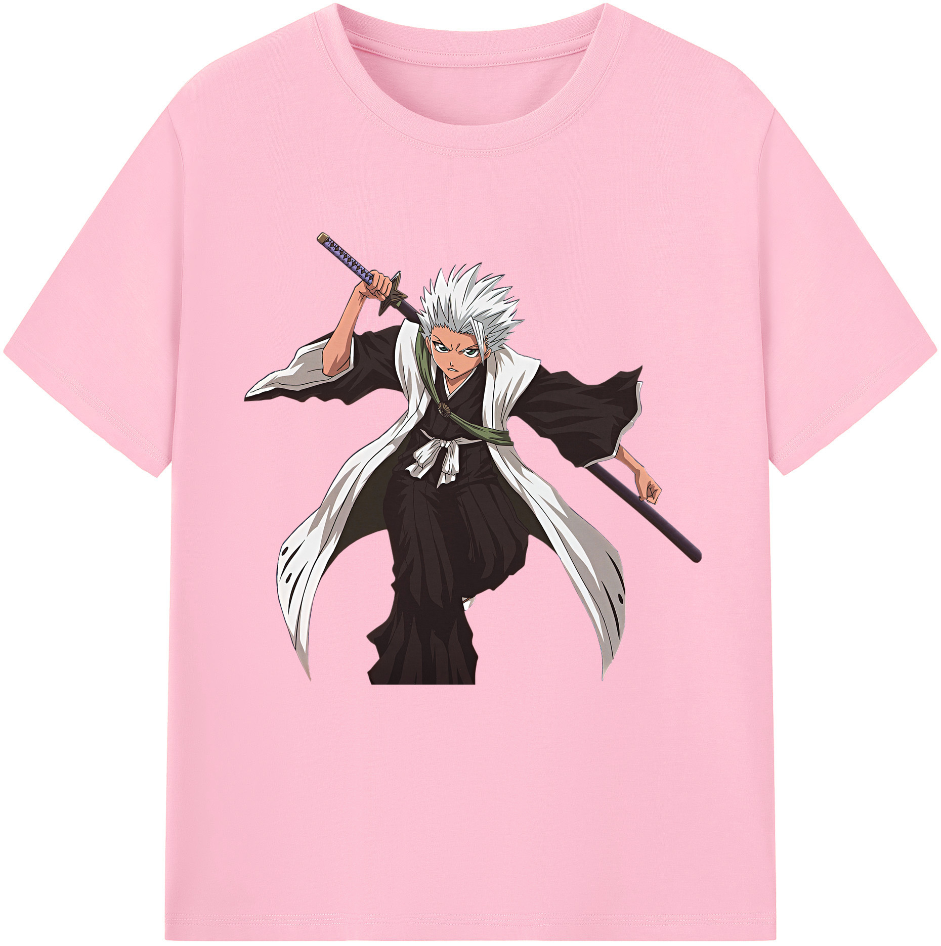 （画像用） ブリーチ 日番谷冬獅郎（ひつがや とうしろう） BLEACH Hitsugaya Toushirou 綿100％半袖Tシャツ（フロントプリント）