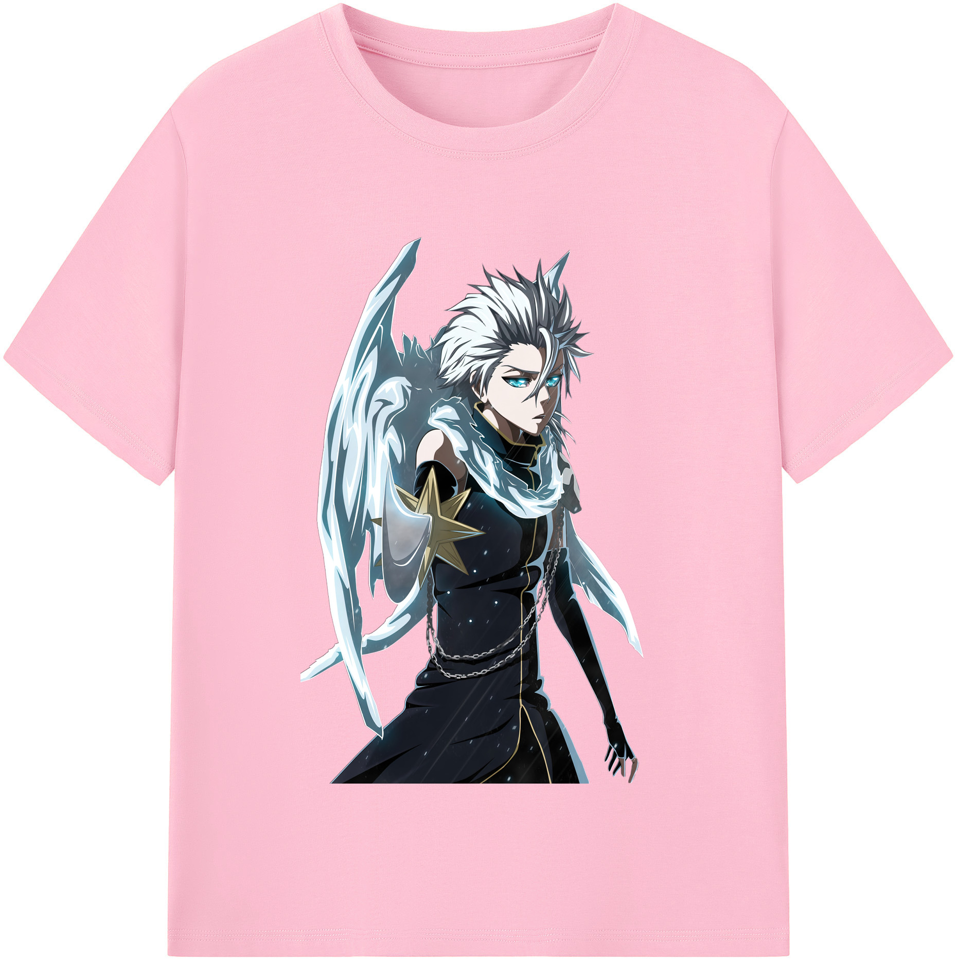 （画像用） ブリーチ 日番谷冬獅郎（ひつがや とうしろう） BLEACH Hitsugaya Toushirou 綿100％半袖Tシャツ（フロントプリント）