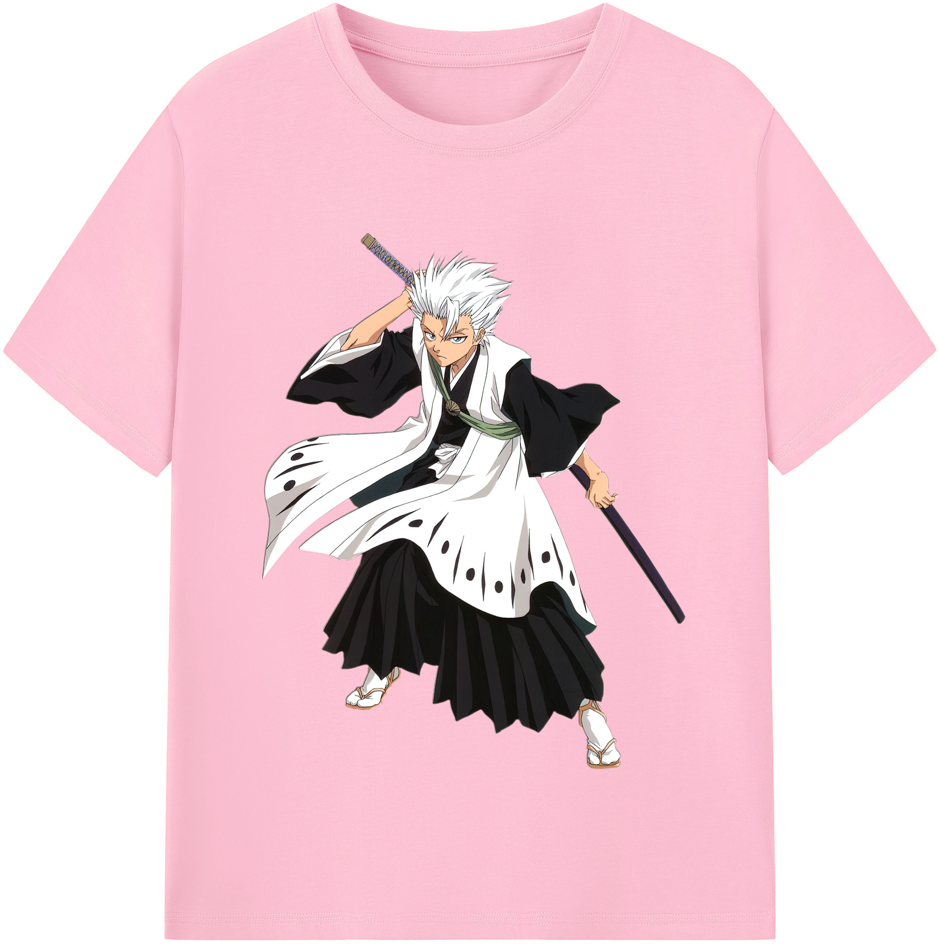 （画像用） ブリーチ 日番谷冬獅郎（ひつがや とうしろう） BLEACH Hitsugaya Toushirou 綿100％半袖Tシャツ（フロントプリント）