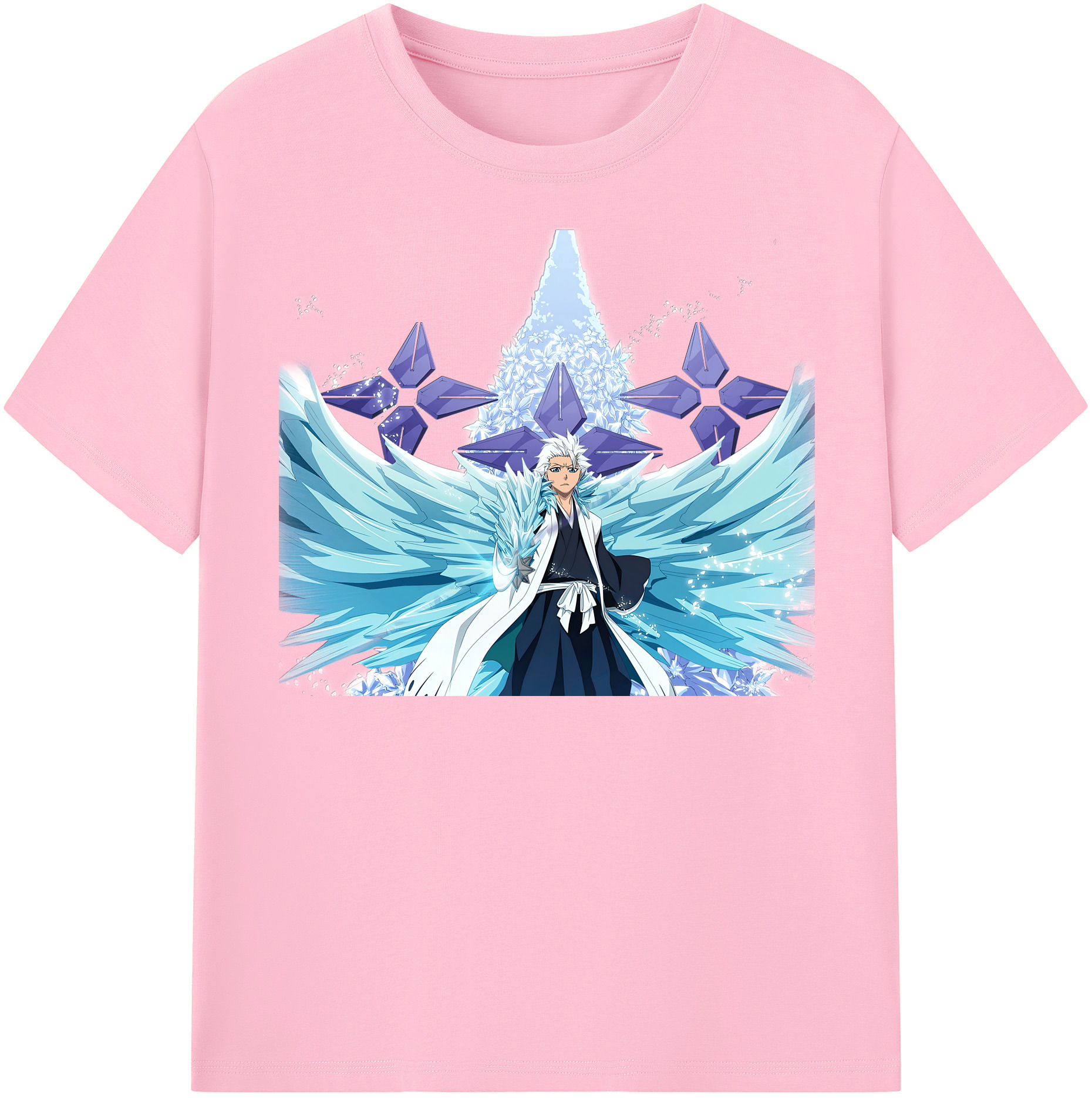 （画像用） ブリーチ 日番谷冬獅郎（ひつがや とうしろう） BLEACH Hitsugaya Toushirou 綿100％半袖Tシャツ（フロントプリント）