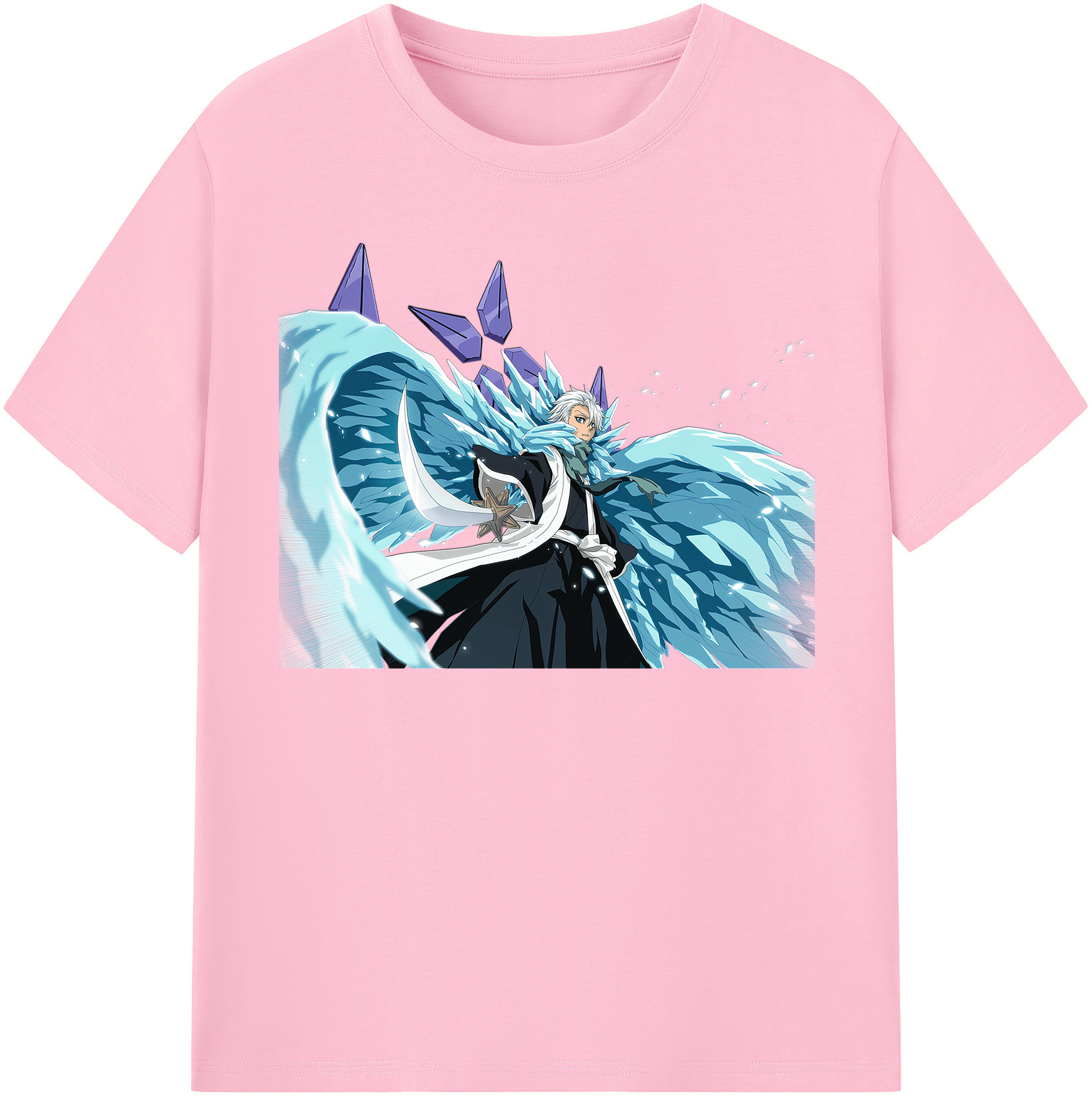 （画像用） ブリーチ 日番谷冬獅郎（ひつがや とうしろう） BLEACH Hitsugaya Toushirou 綿100％半袖Tシャツ（フロントプリント）