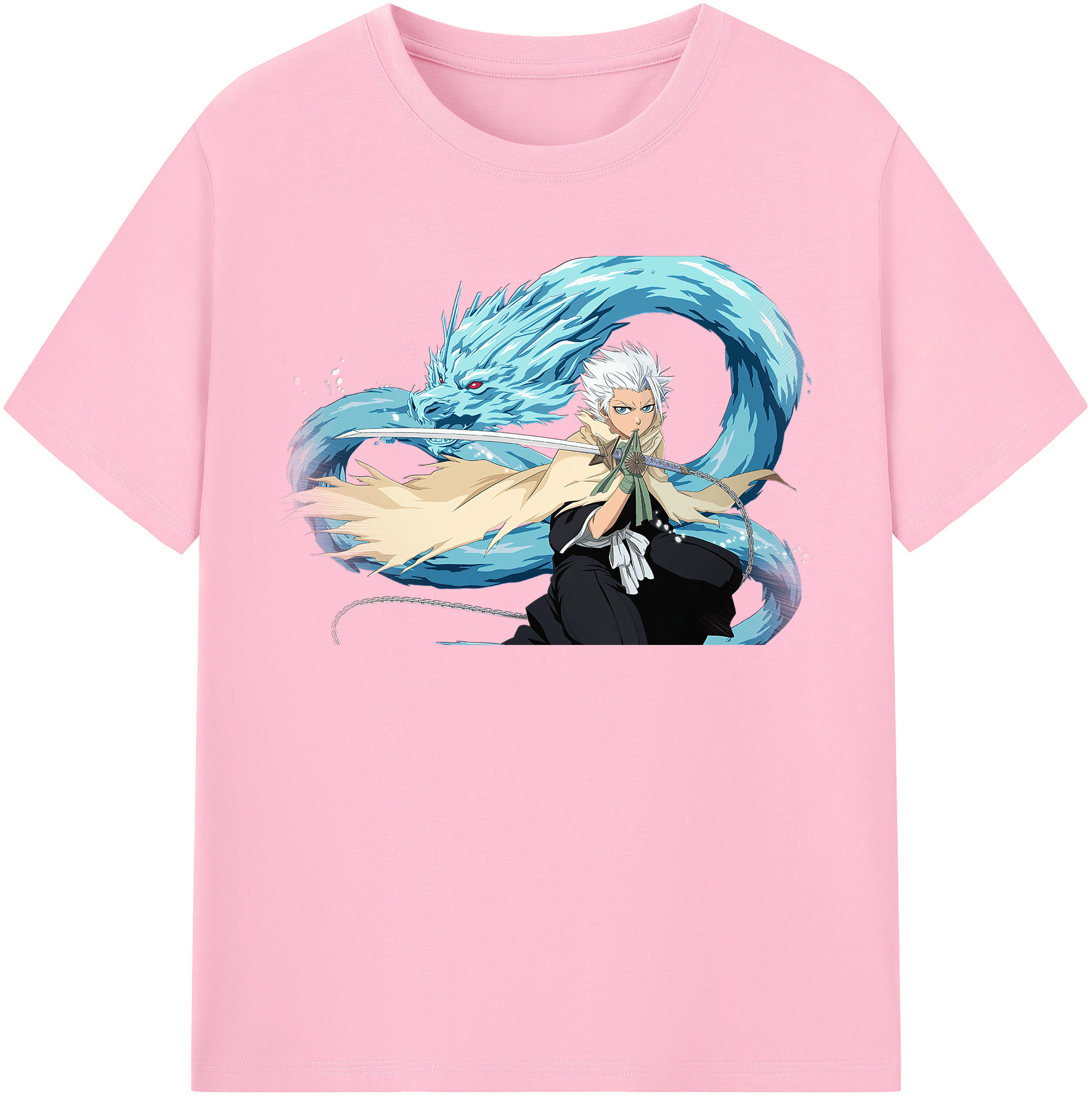 （画像用） ブリーチ 日番谷冬獅郎（ひつがや とうしろう） BLEACH Hitsugaya Toushirou 綿100％半袖Tシャツ（フロントプリント）