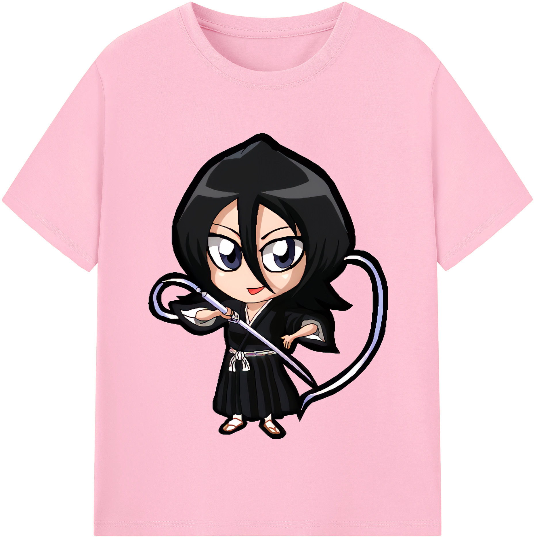 （画像用） ブリーチ 朽木ルキア BLEACH Kuchiki Rukia 綿100％半袖Tシャツ（フロントプリント）