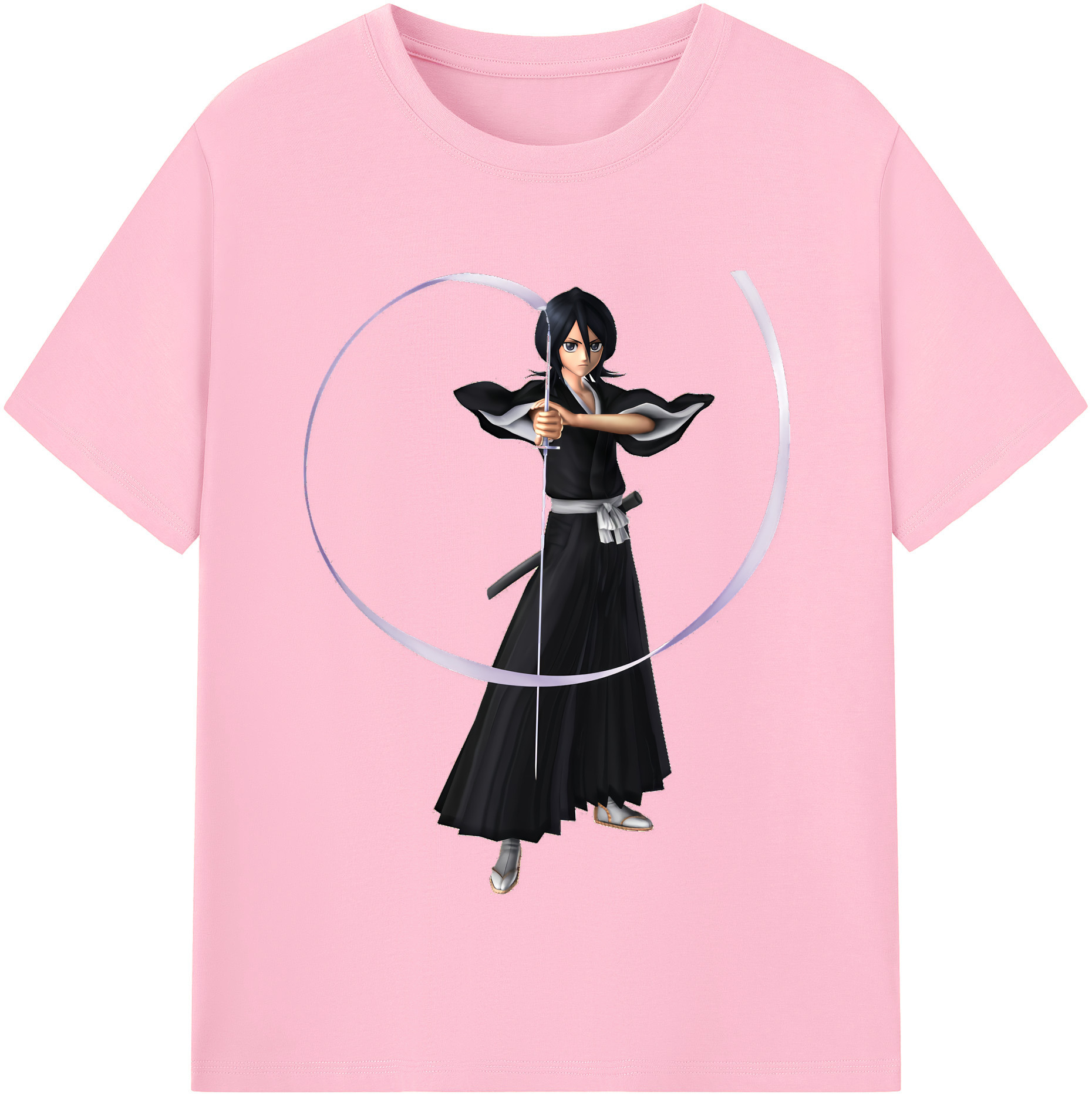 （画像用） ブリーチ 朽木ルキア BLEACH Kuchiki Rukia 綿100％半袖Tシャツ（フロントプリント）